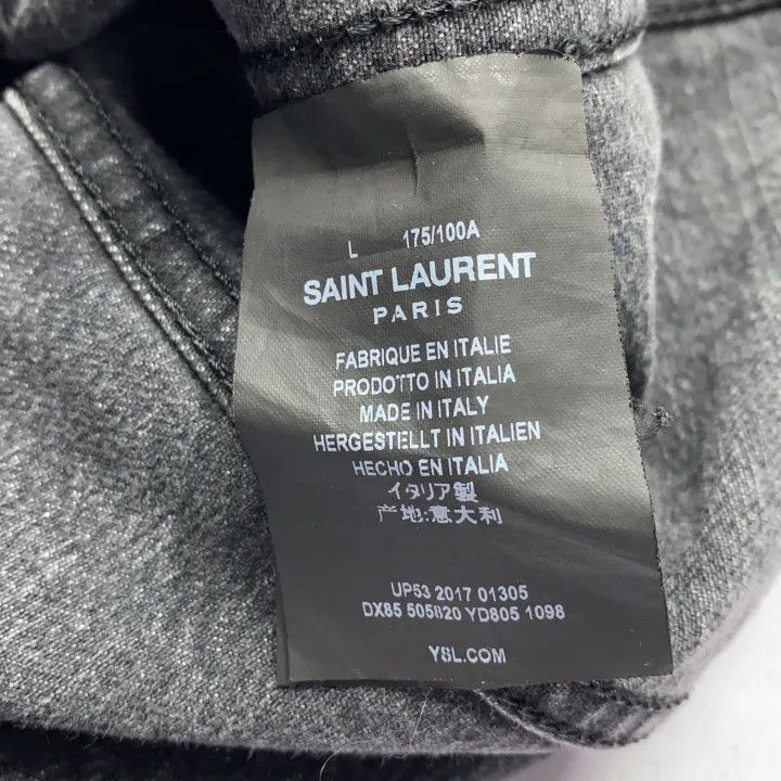 Saint Laurent Black Long Sleeve Denim Jacket-2507