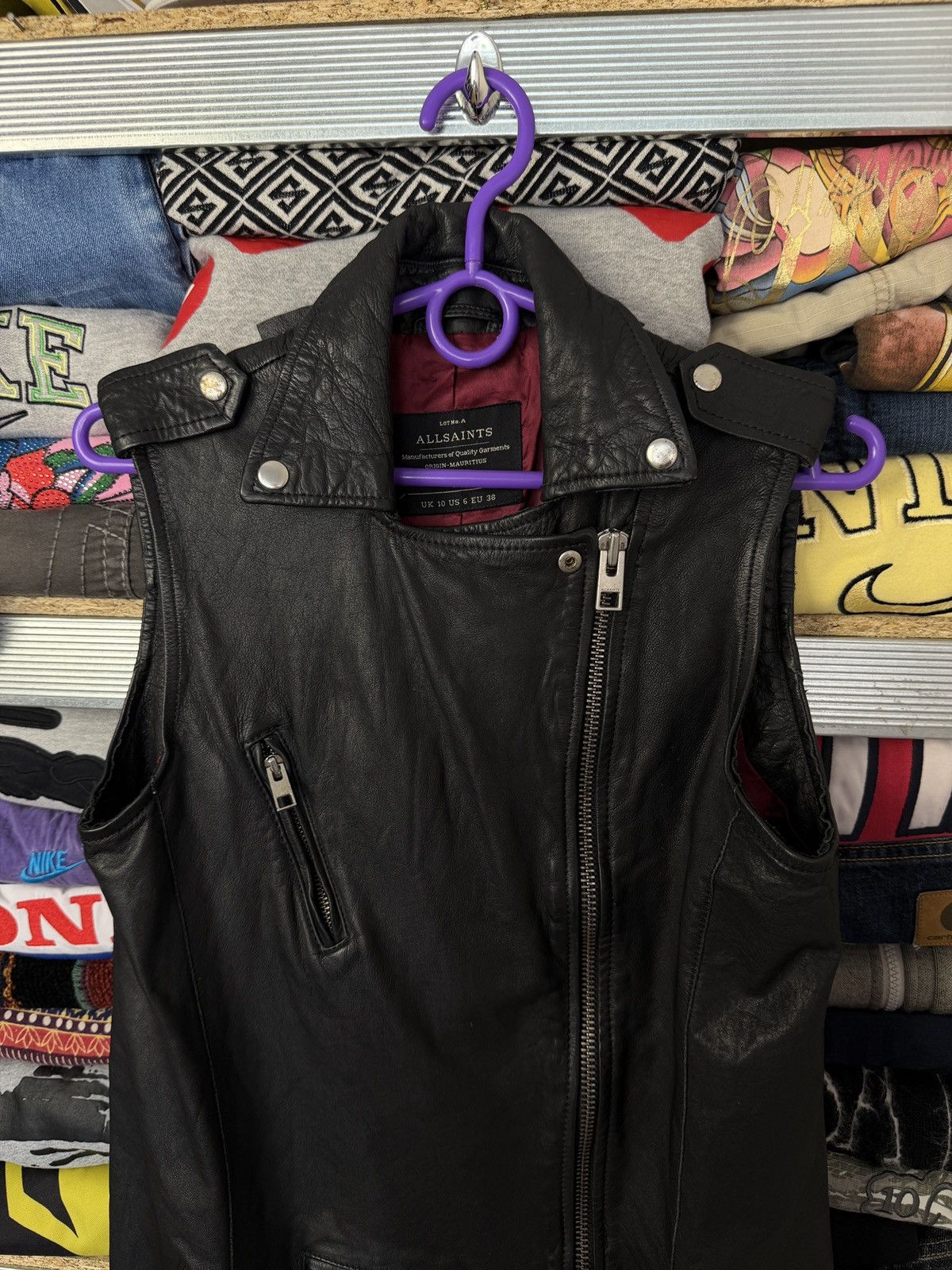 Allsaints Allsaints Leather Biker Avant Garde Vest 00s Size M / US 6-8 / IT 42-44 - 3 Thumbnail