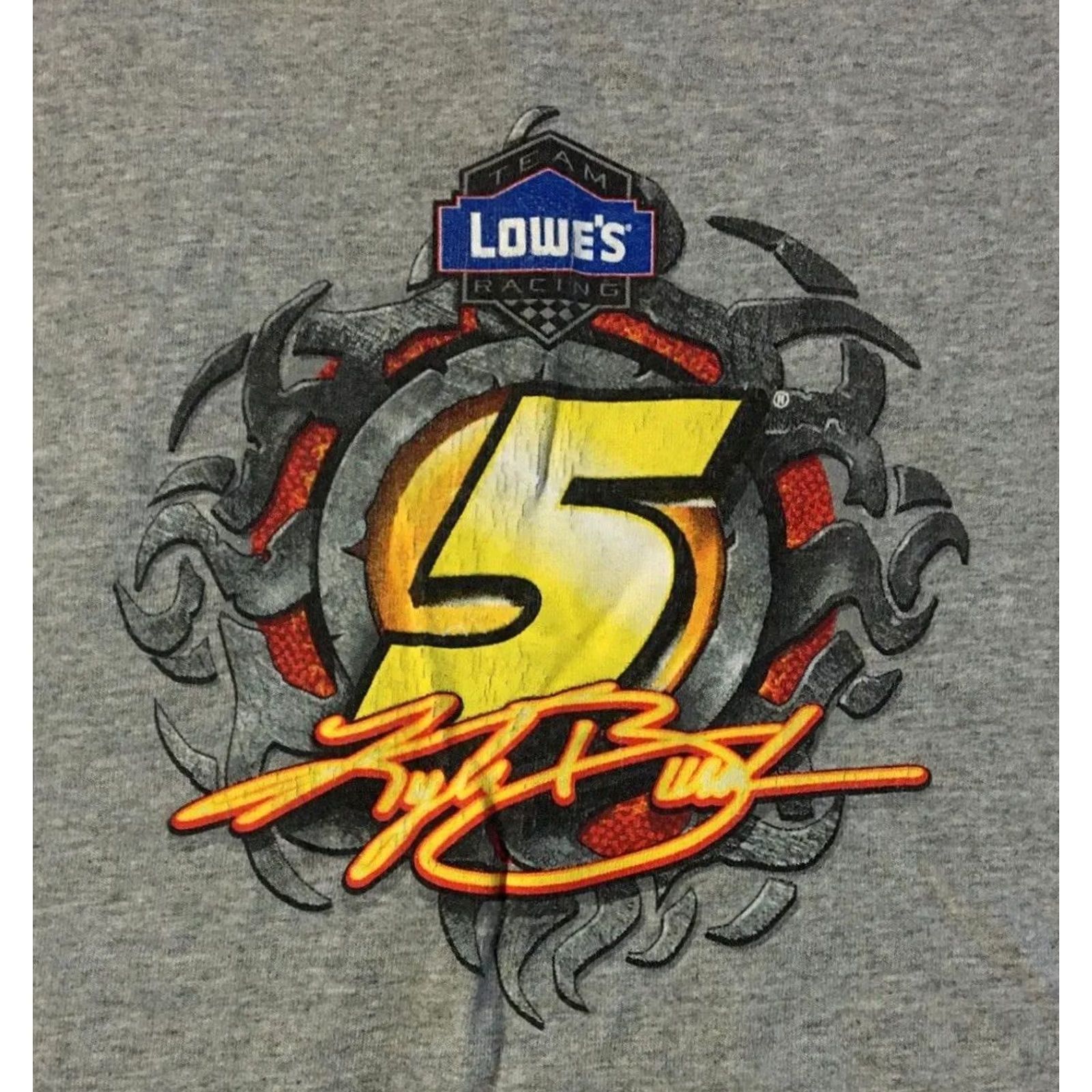 Fox Racing VINTAGE NASCAR Kyle Busch Shirt XL Flames Grunge Biker Skate Fire Y2K 90s Gray Mens Long Sleeve Size US XL / EU 56 / 4 - 3 Thumbnail