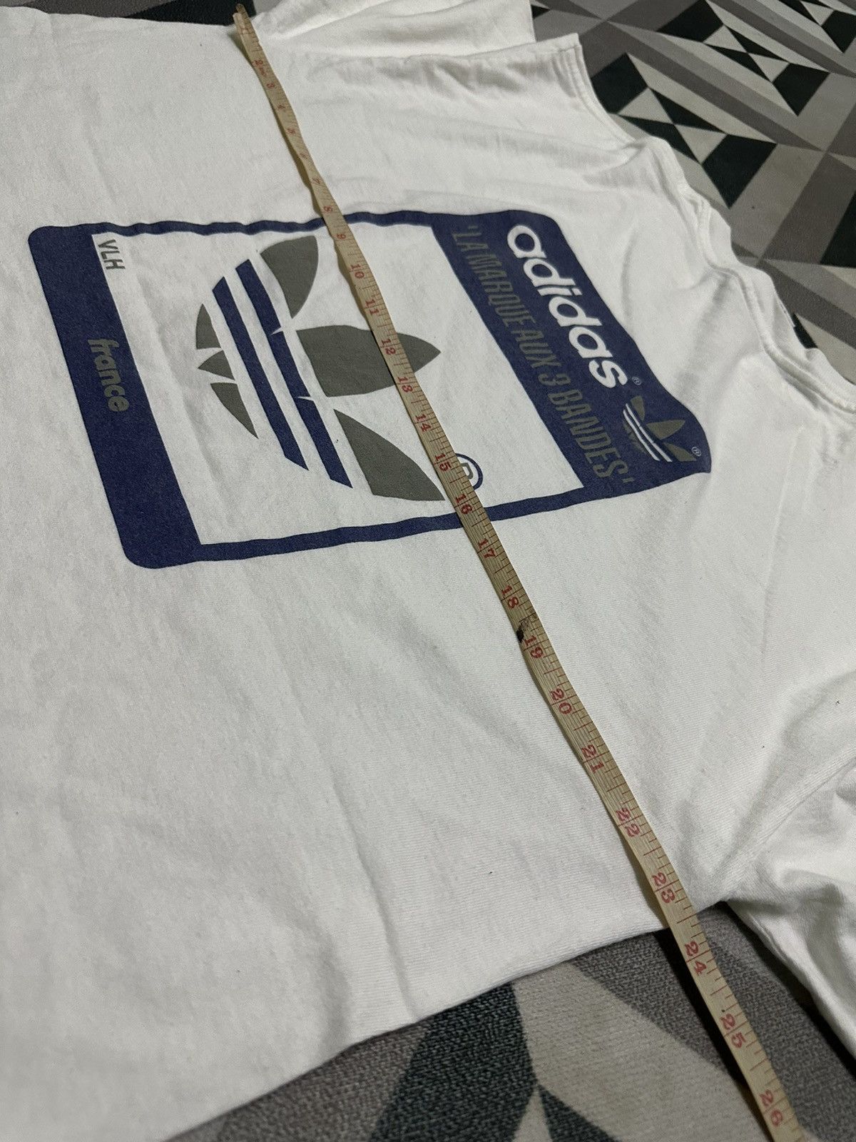 Vintage Vintage 90s Adidas France big logo tee Size US L / EU 52-54 / 3 - 7 Thumbnail