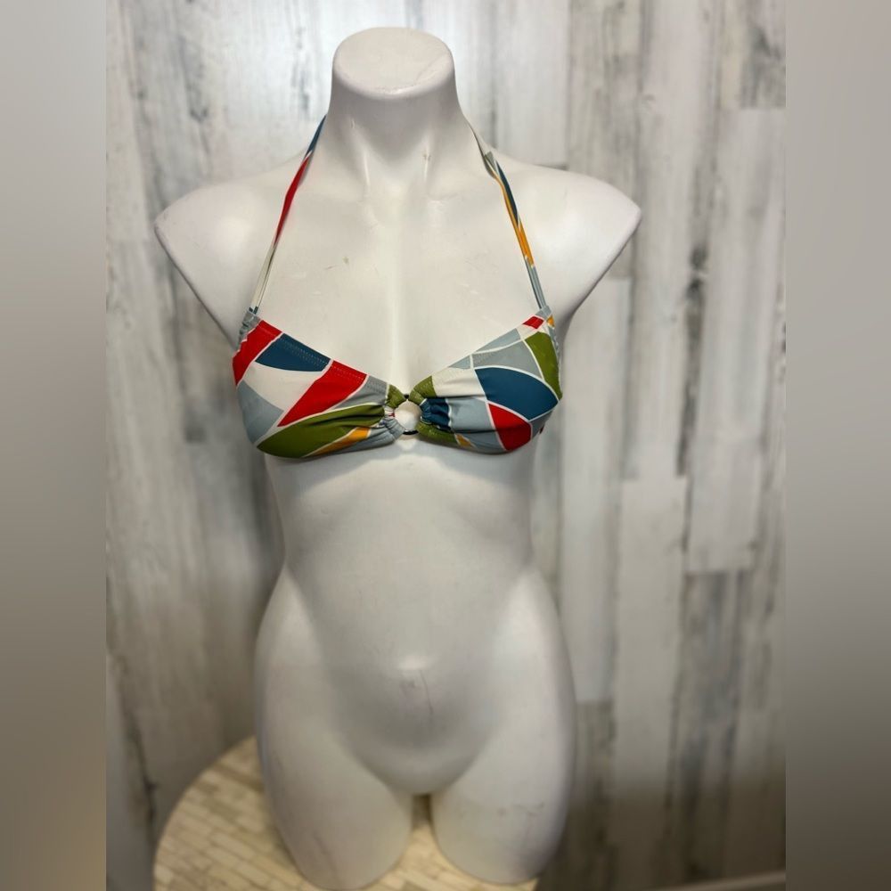 Other Colorful Geometric Halter Bikini Top – Size Small | Adjustab Size ONE SIZE - 5 Thumbnail