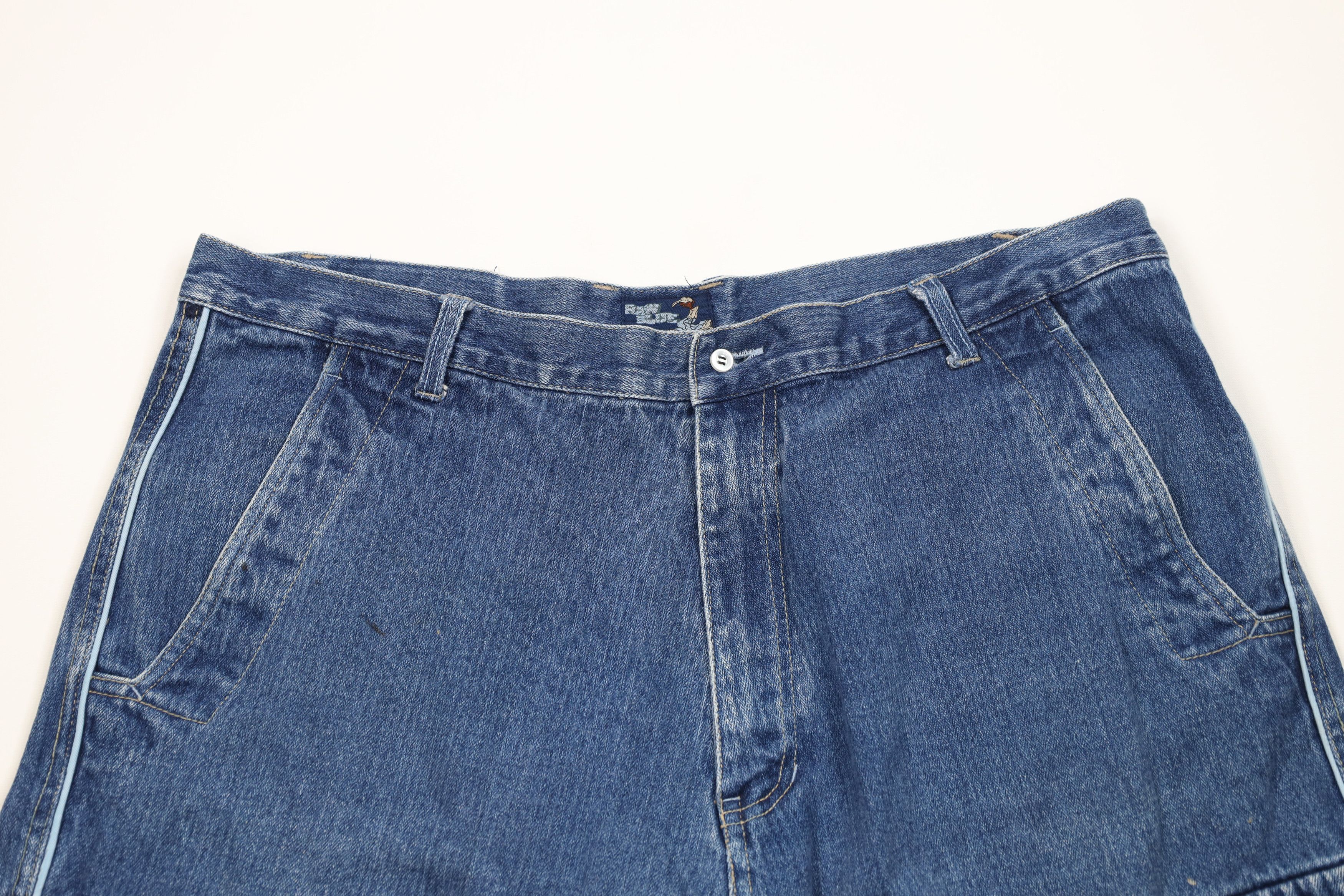 Vintage Vintage 90s Y2K Streetwear Baggy Hip Hop Denim Cargo Shorts Size US 40 / EU 56 - 2 Thumbnail