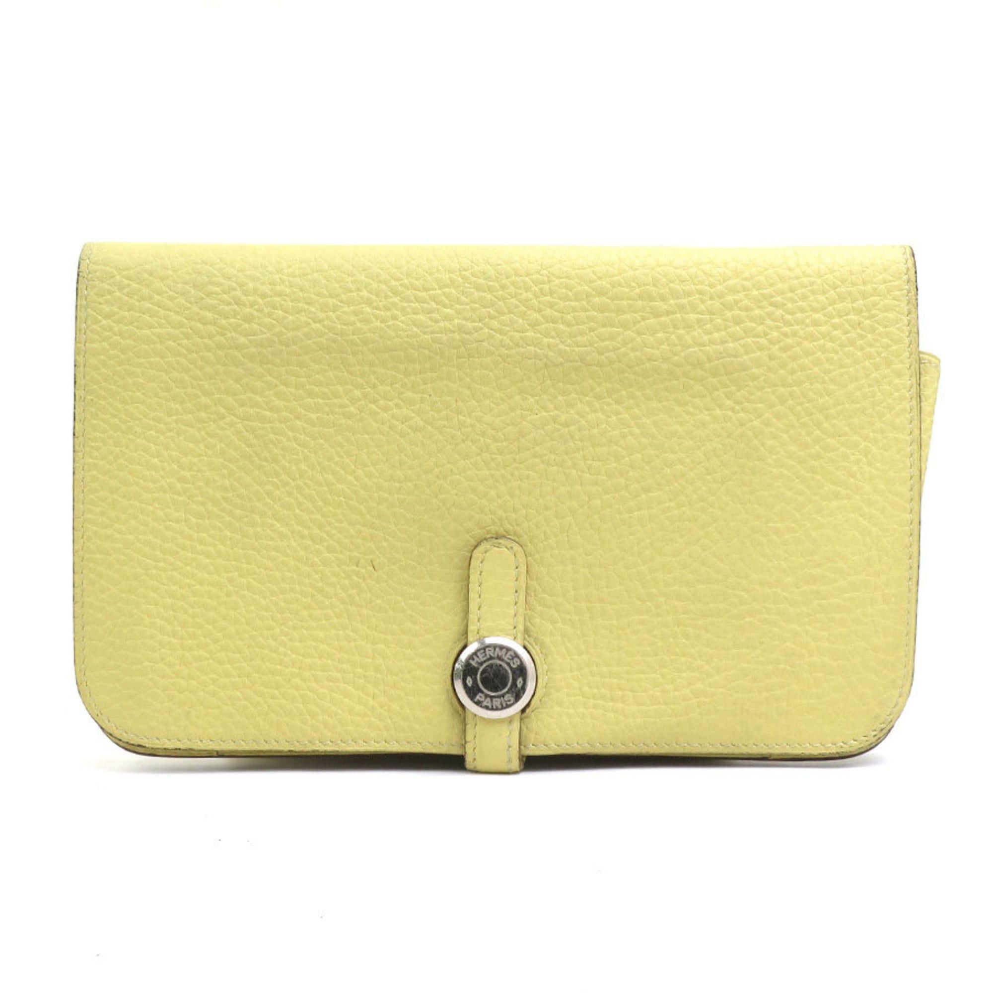 Hermes Hermes Hermès Dogon Duo Togo Jaune Poussin Long Wallet, Unisex, 56491a Size ONE SIZE - 1 Thumbnail