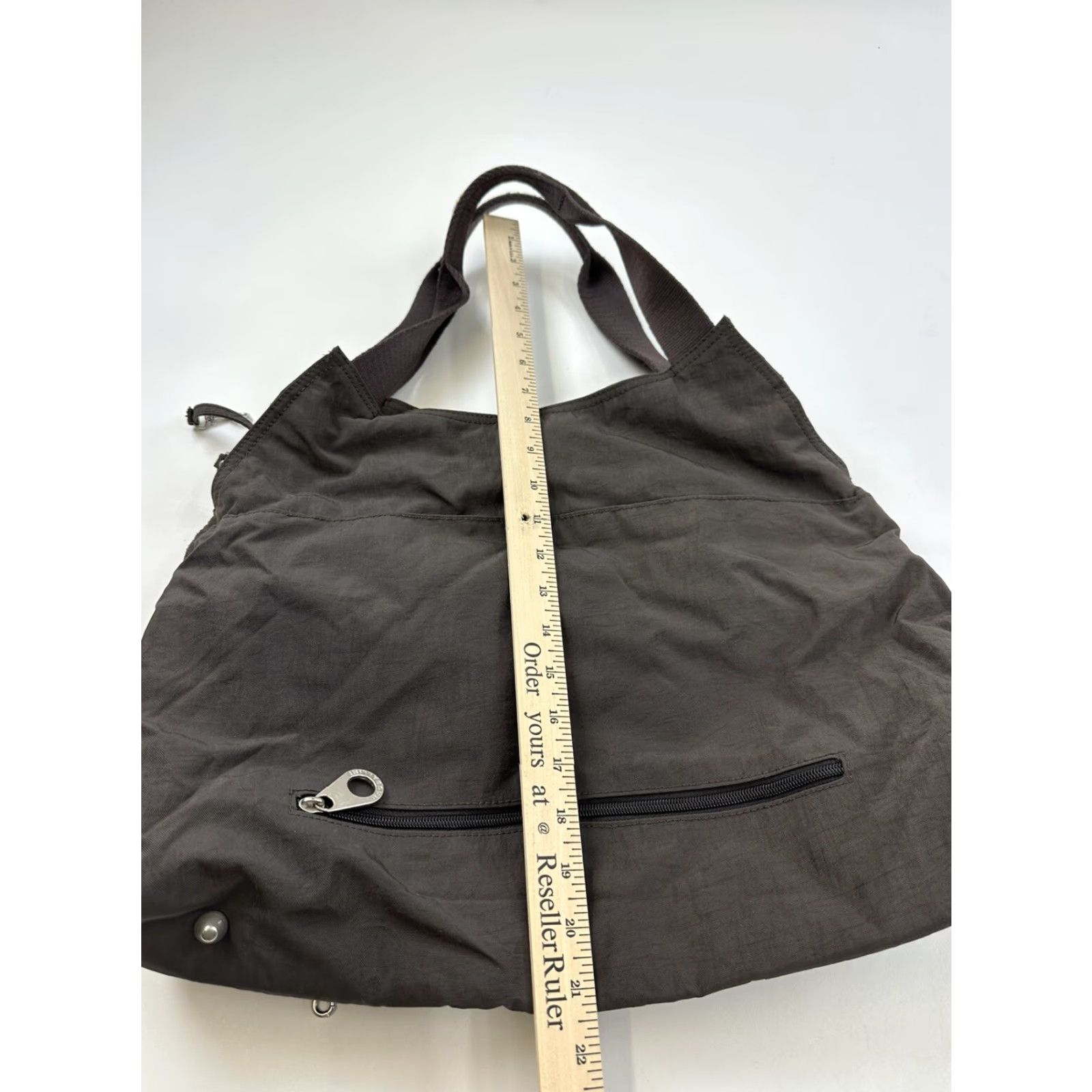 Vintage Baggallini Shoulder Bag Travel Large Brown Womens Nylon Exterior Travel Bag Brown Large Size ONE SIZE - 7 Thumbnail