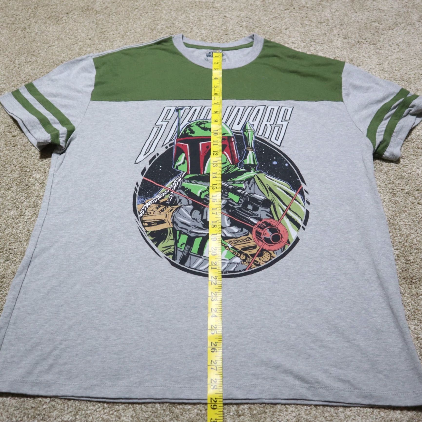 Star Wars Star Wars Shirt Men T-Shirt Womens XL Gray Mandalorian Bounty Hunter Din Djarin Graphic Print 90s Theme Art Movie Costume (if not violating rules). Size XL / US 12-14 / IT 48-50 - 6 Thumbnail