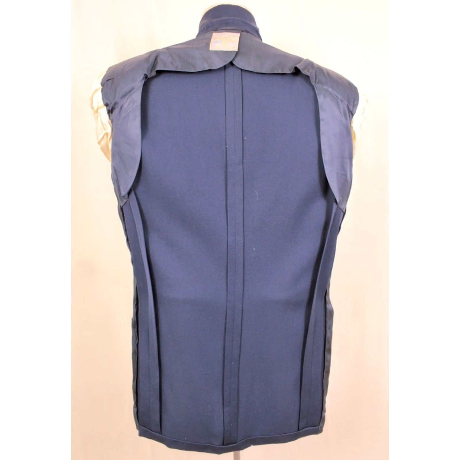 Vintage VINTAGE Mens Blazer Jacket 50s 1950s Wool Dark Blue Size L M Casual, Wool, Blazer, 50s Jacket, 1950s, Original Mens, Blue, 27" Sleeve, 46" Chest Size 42R - 3 Thumbnail