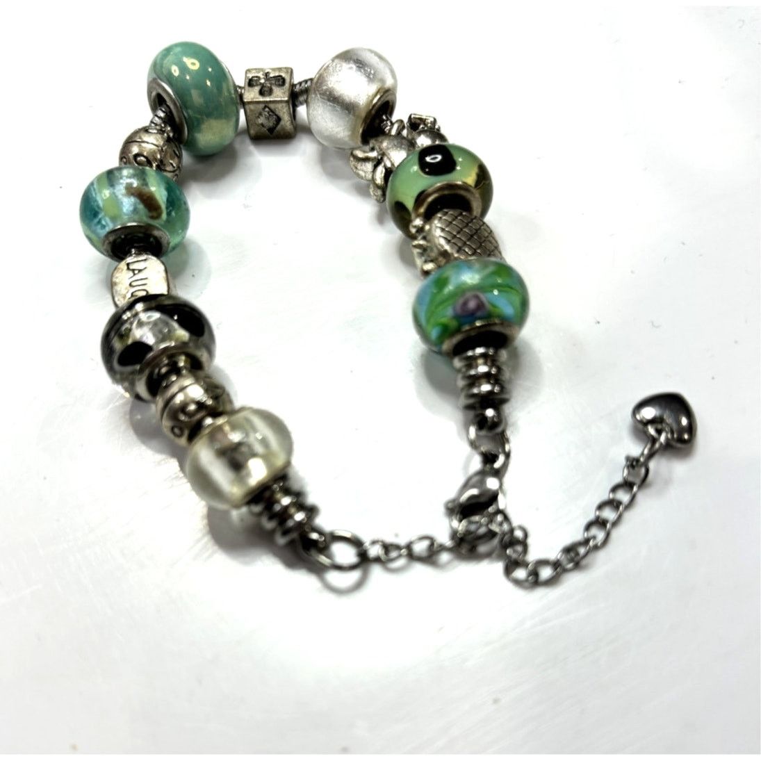 Other EUROPEAN BEADS Women's Blue Themed Silver Charms Bracelet Size ONE SIZE - 4 Thumbnail