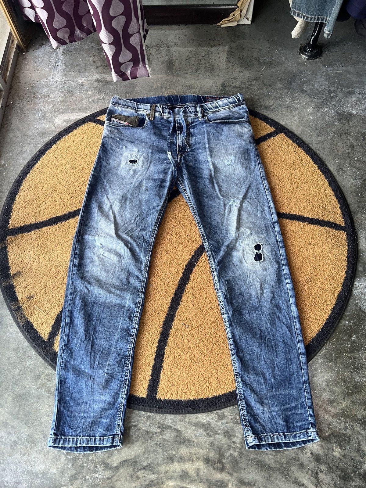 Diesel 🔥Diesel Waykee Distressed Denim Sweatpant Jogger Size US 34 / EU 50 - 1 Thumbnail