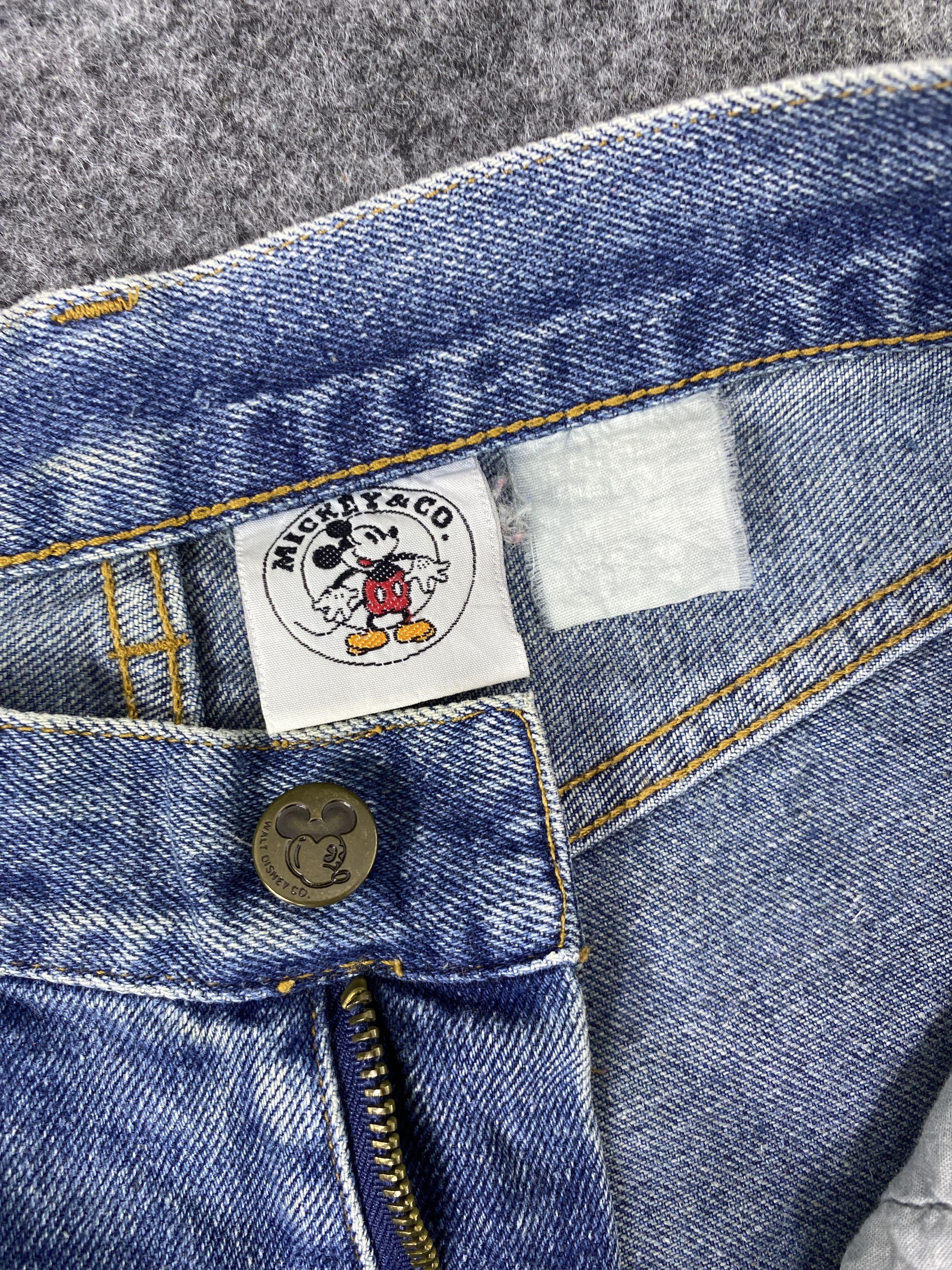 Disney Vintage Disney Mickey Mouse Blue Jeans - J1046 Size 24" / US 00 / IT 34 - 9 Thumbnail