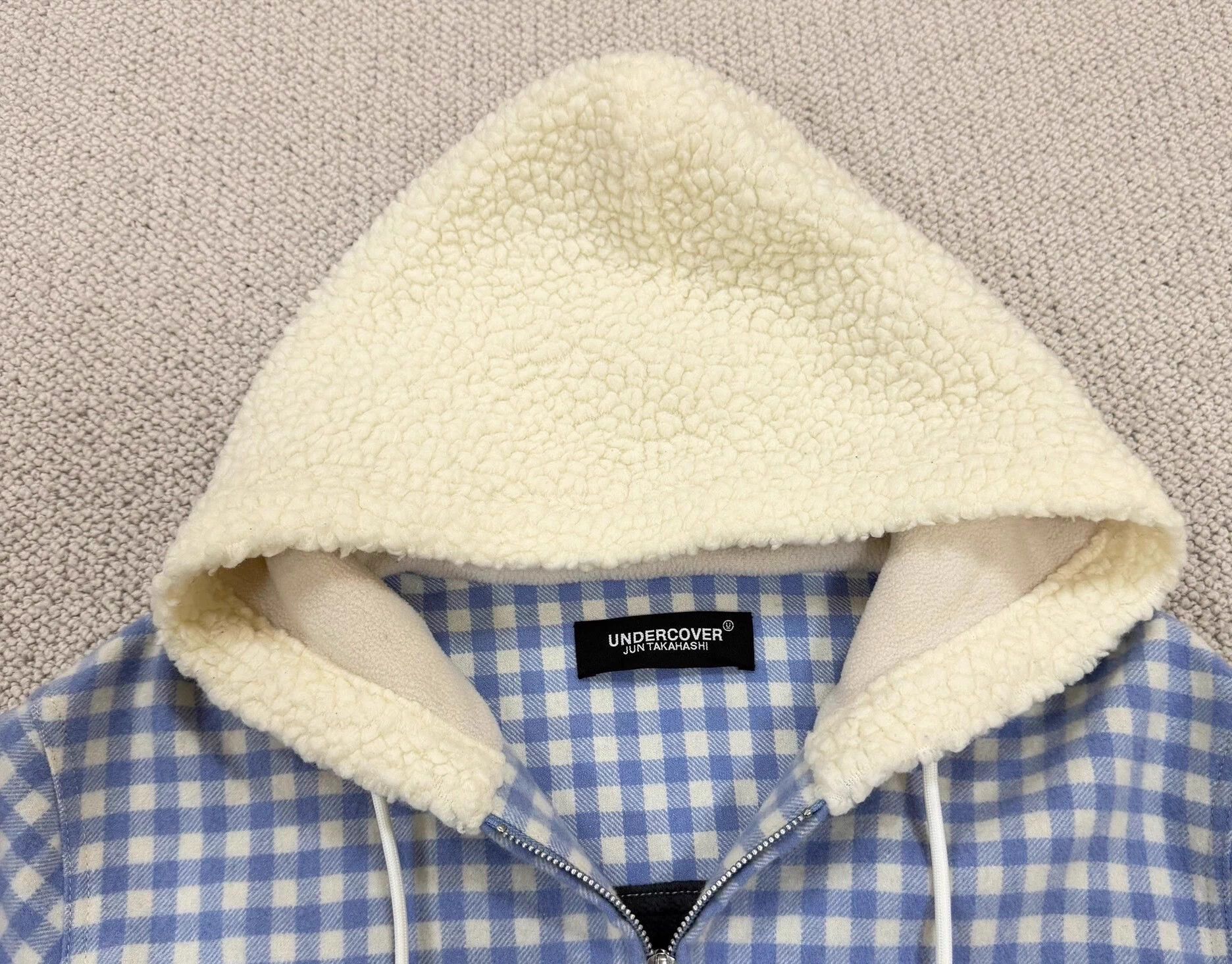Undercover Undercover Deconstructed Check Shearling Knit Cuffs Jacket Size US L / EU 52-54 / 3 - 4 Thumbnail