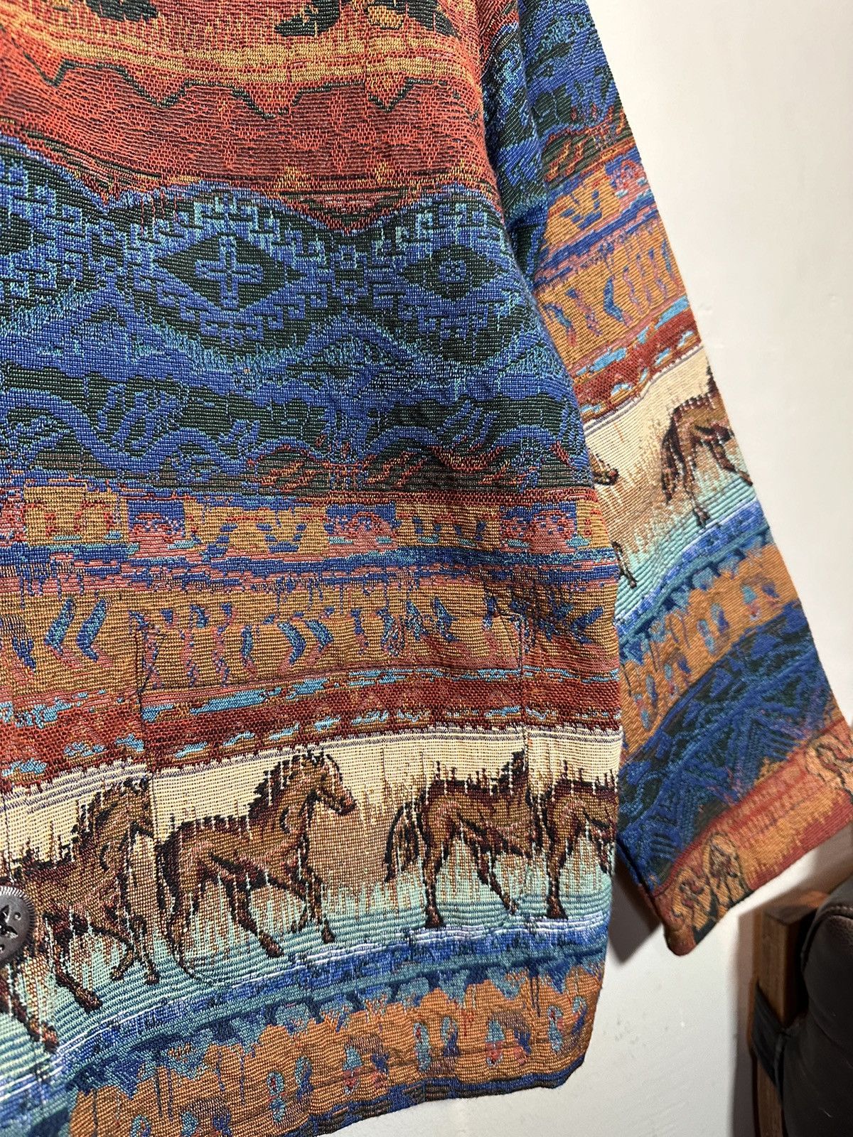 Vintage RARE Vintage Western Cowboy Horse Tapestry Embroidery Jacket Size US M / EU 48-50 / 2 - 5 Thumbnail