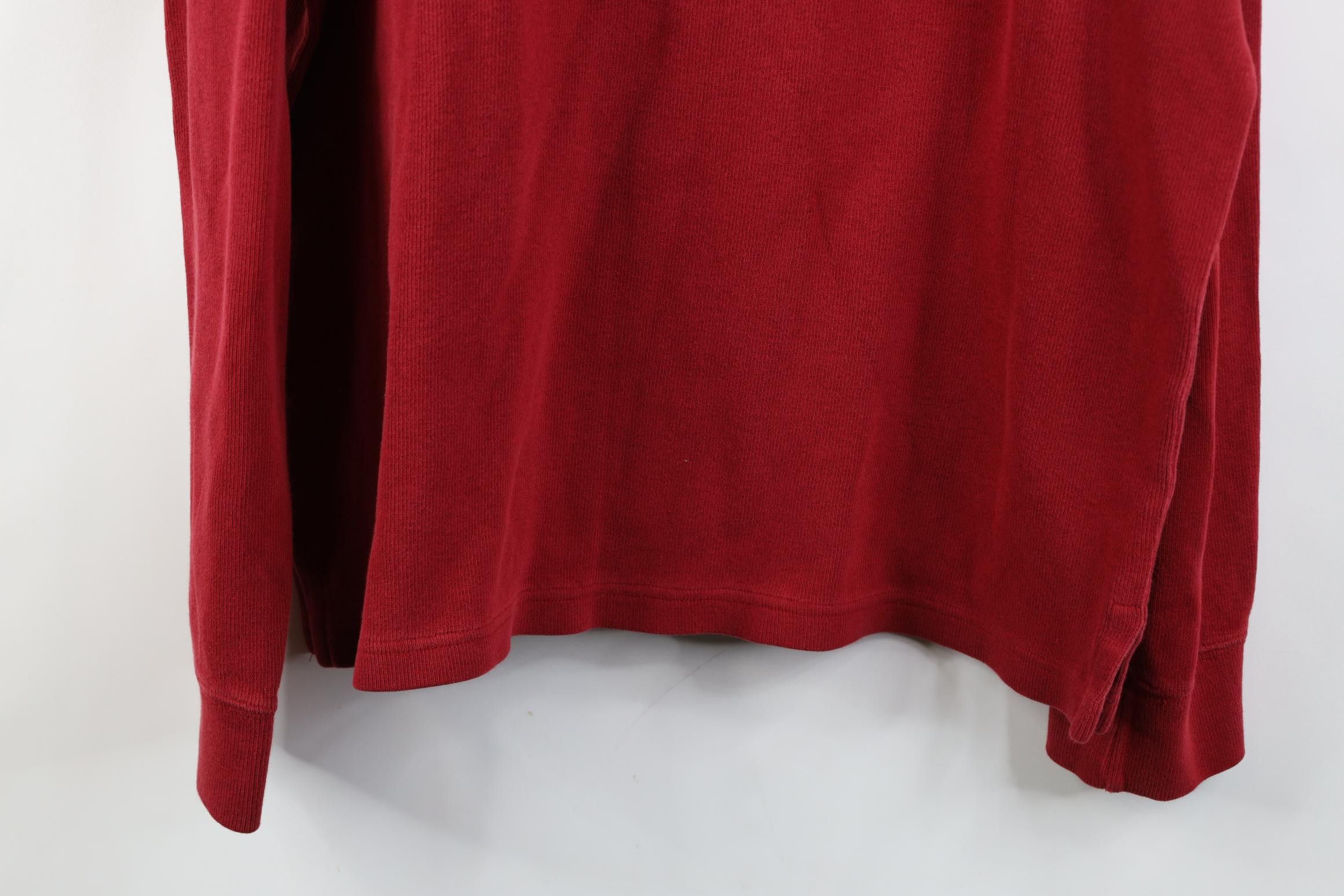 Polo Ralph Lauren Vintage 90s Ralph Lauren Ribbed Knit 1/4 Zip Sweater Red Size US L / EU 52-54 / 3 - 14 Thumbnail