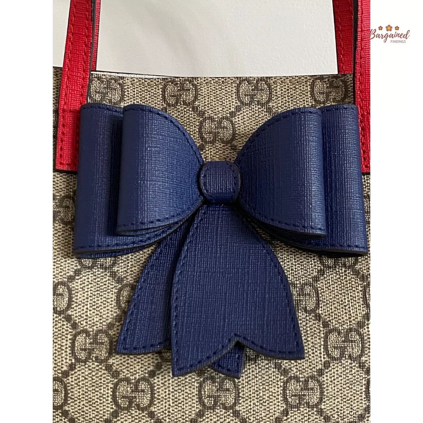 Gucci GUCCI Brown GG Supreme Monogram Leather Bow Children's Tote Size ONE SIZE - 14 Thumbnail
