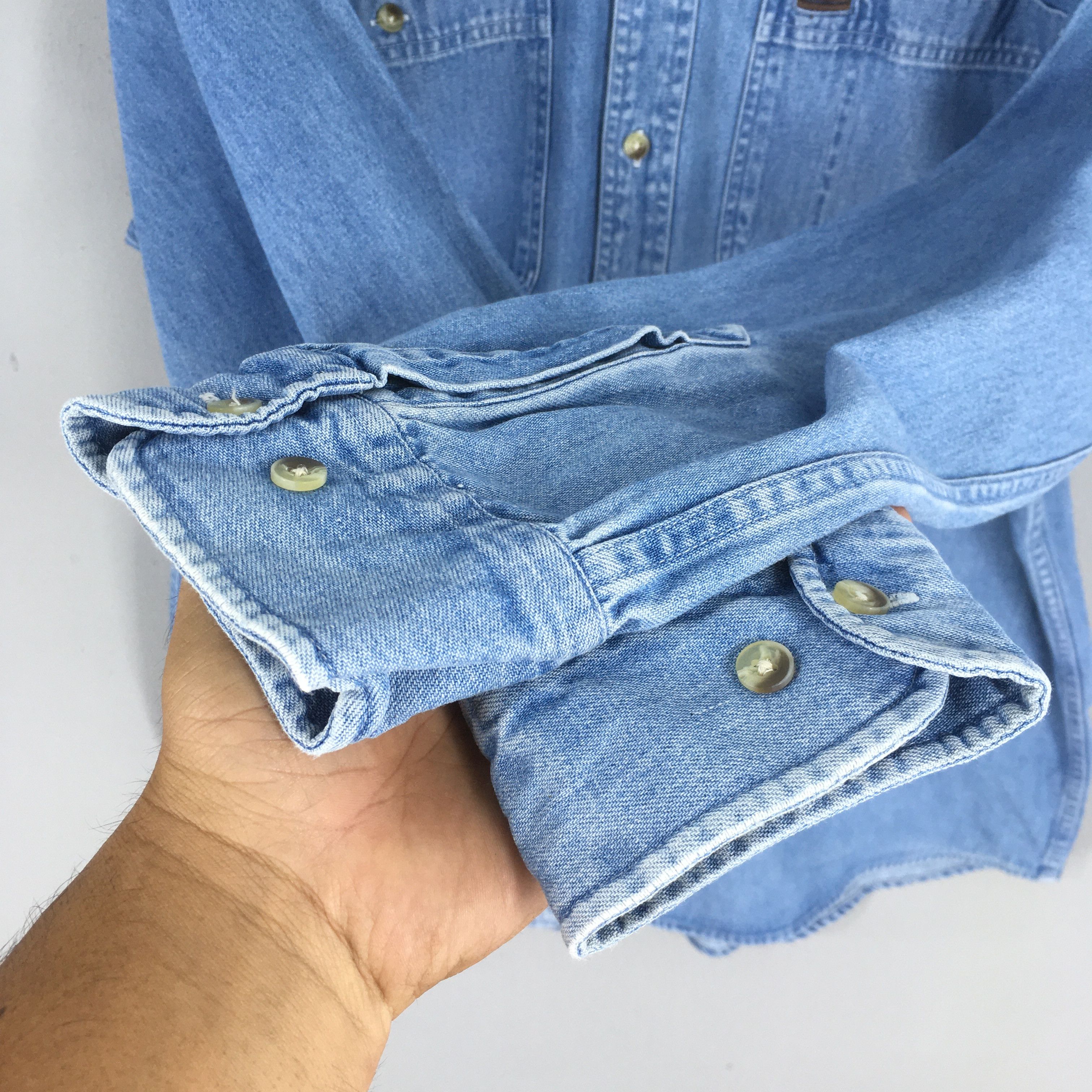 Timberland Vintage Timberland Weathergear Blue Jeans Shirt Medium Size US M / EU 48-50 / 2 - 4 Thumbnail