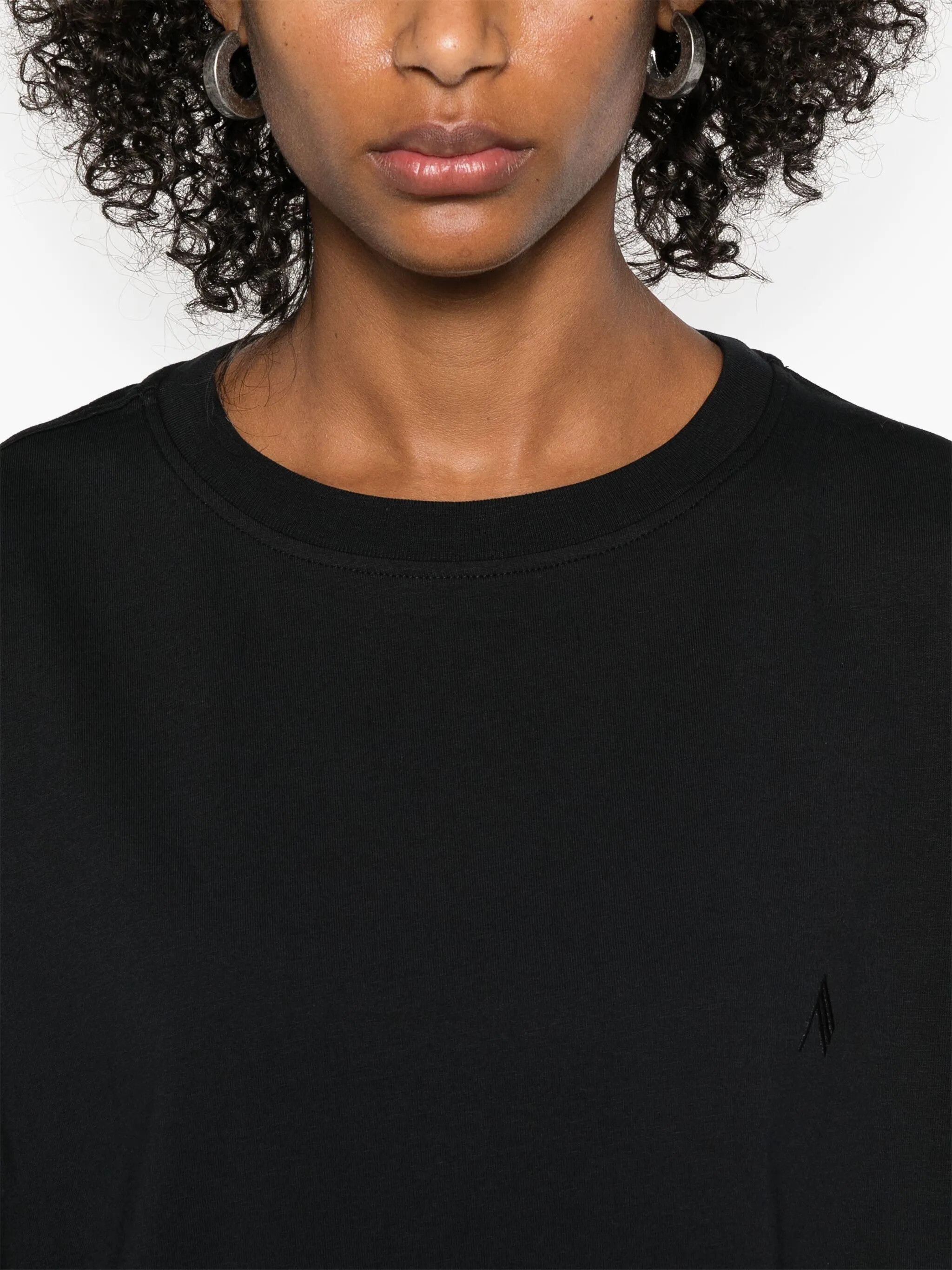 The Attico o1s22i1n0325 Oversized T-Shirt in Black Size S / US 4 / IT 40 - 5 Thumbnail