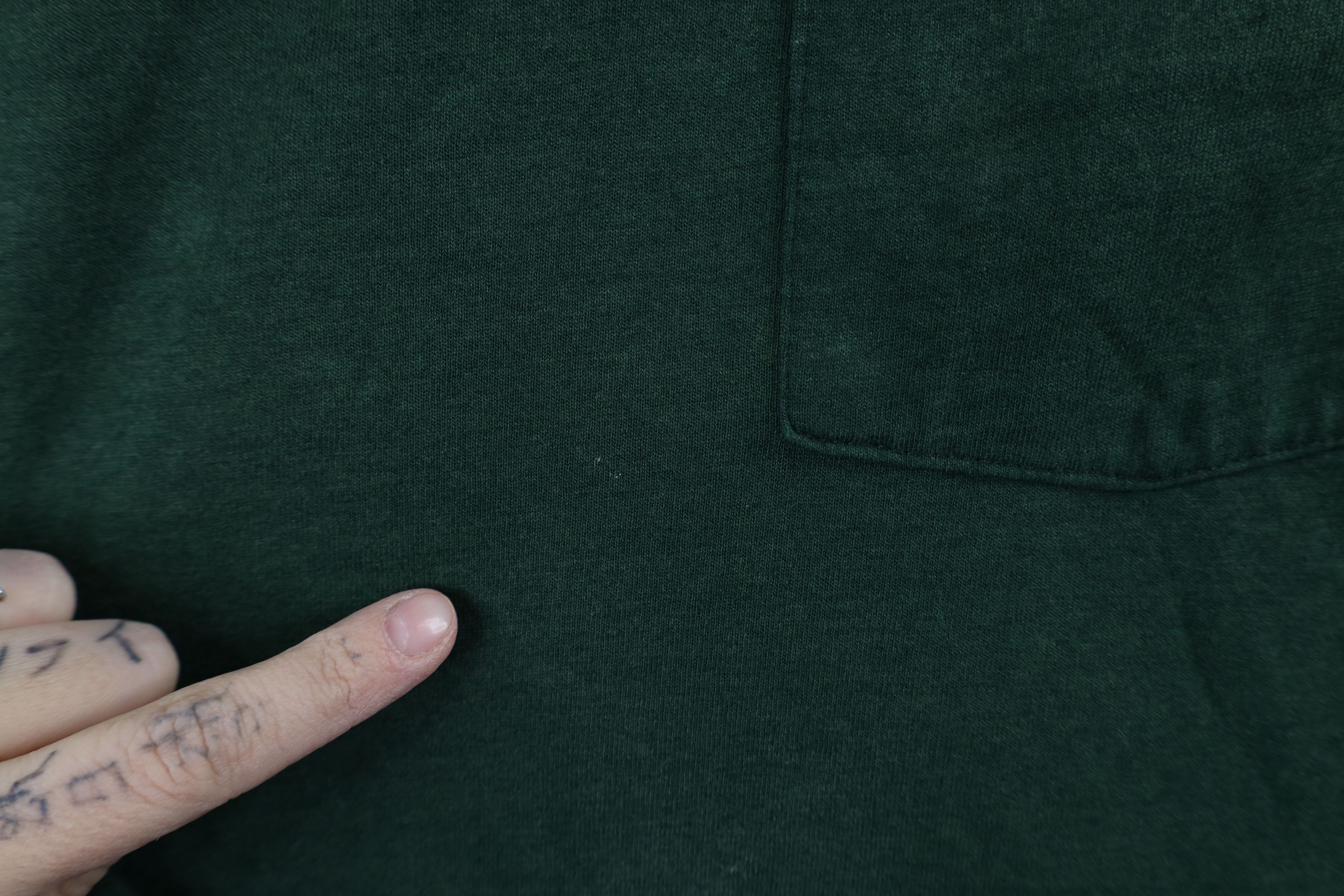 Vintage Vintage 90s Streetwear Blank Pocket T-Shirt Green USA Size US XXL / EU 58 / 5 - 6 Thumbnail