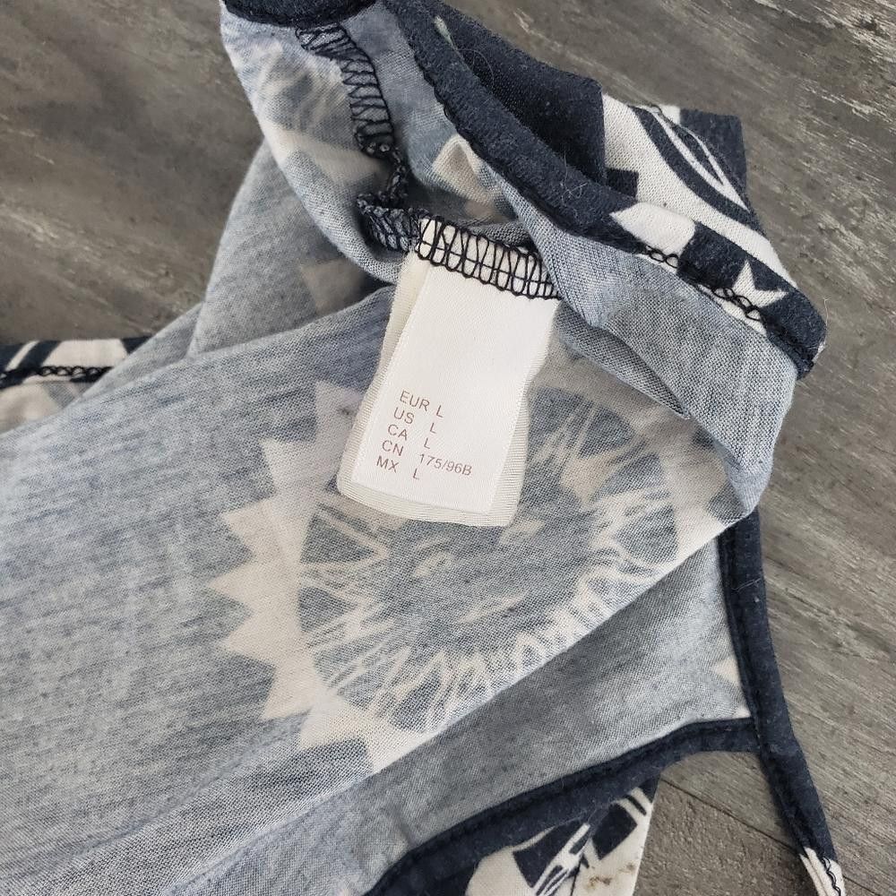 Designer Navy White Sunshine Cropped High Neck Halter Size L / US 10 / IT 46 - 3 Thumbnail
