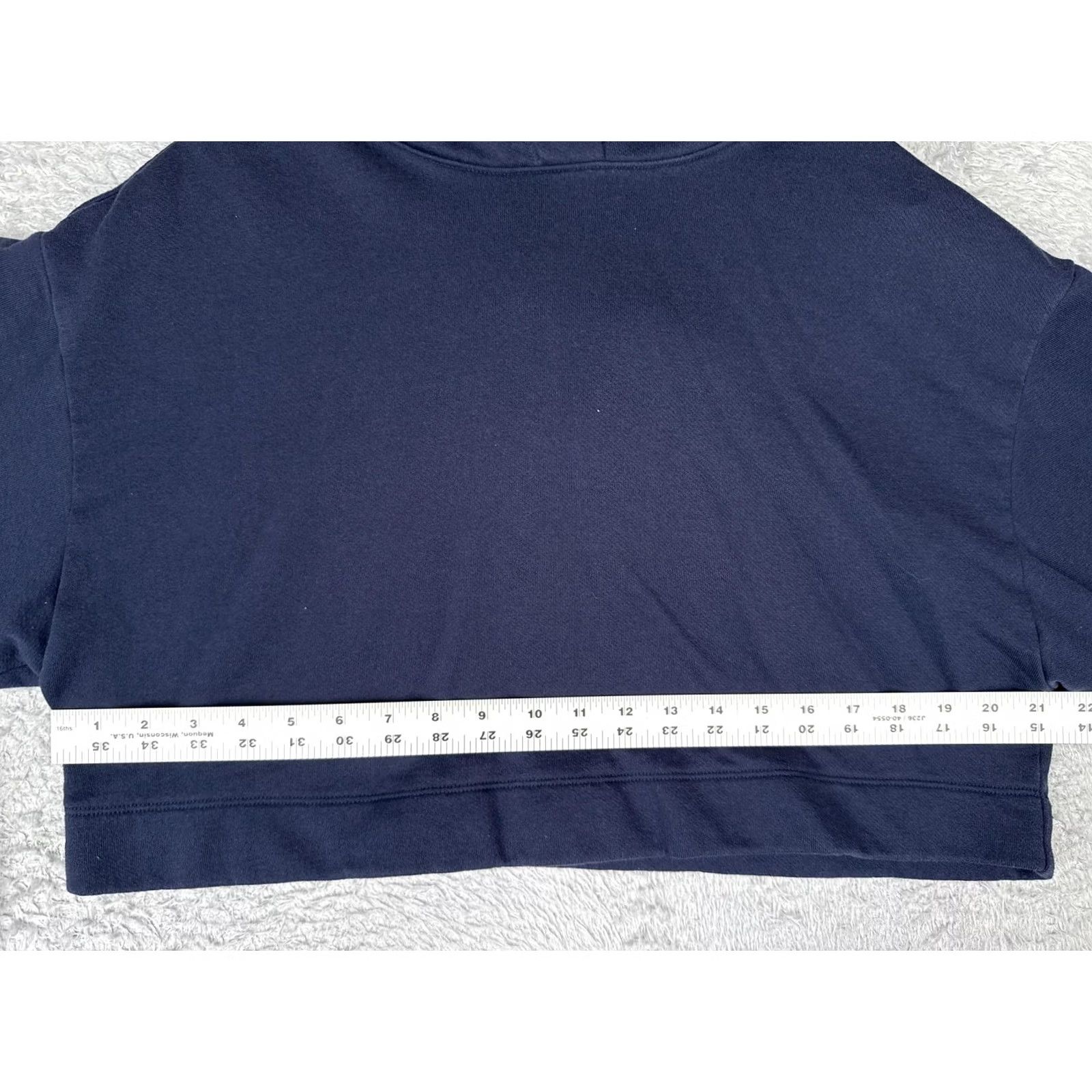 Alo ALO Yoga Hoodie Women's Large Blue Cropped Pullover Logo Sweatshirt Size L / US 10 / IT 46 - 6 Thumbnail