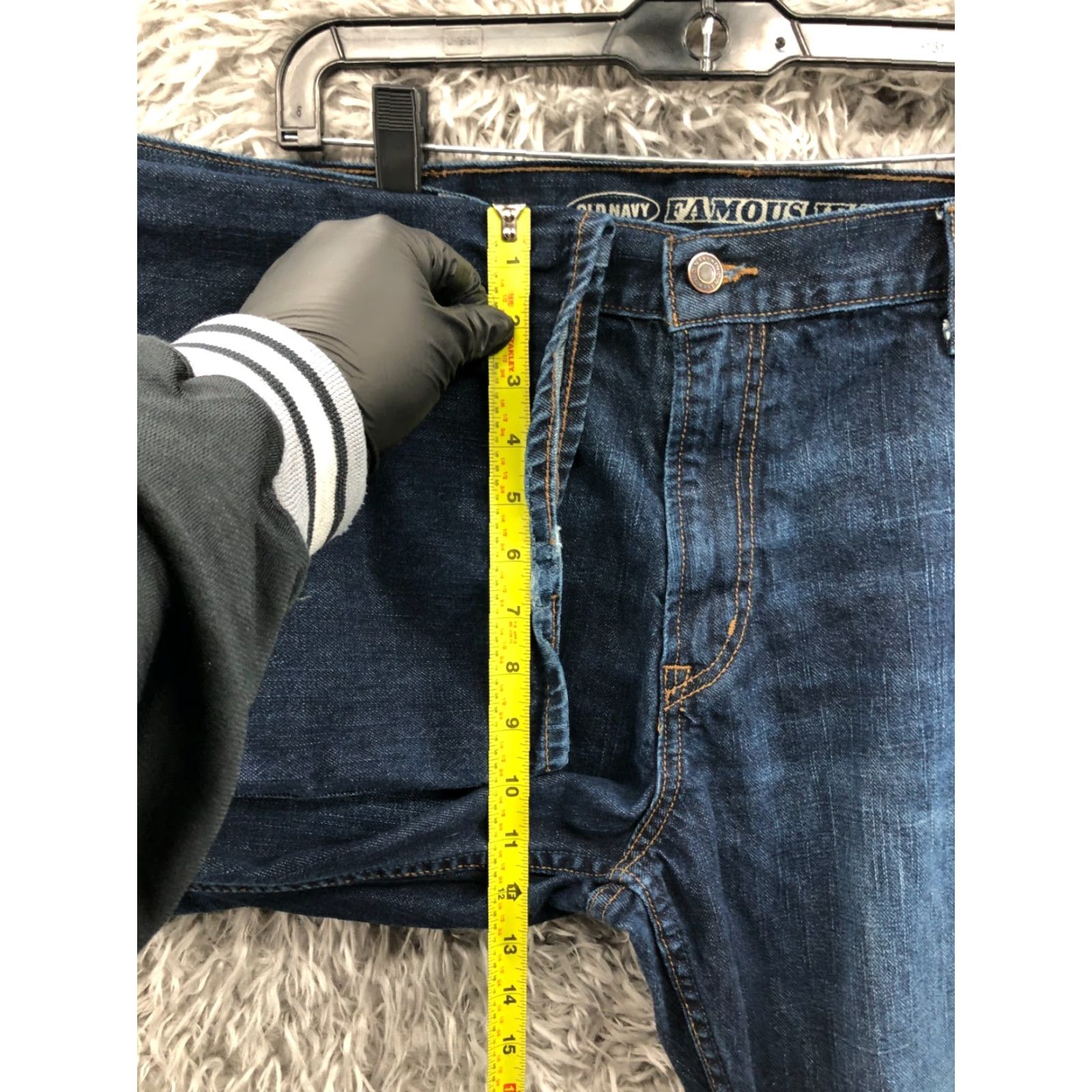 Old Navy Old Navy Jeans Straight Mens Size 42x32 Blue Mid Rise Denim 5-Pocket Regular Waist Belt Loops Comfort Size US 42 / EU 58 - 4 Thumbnail