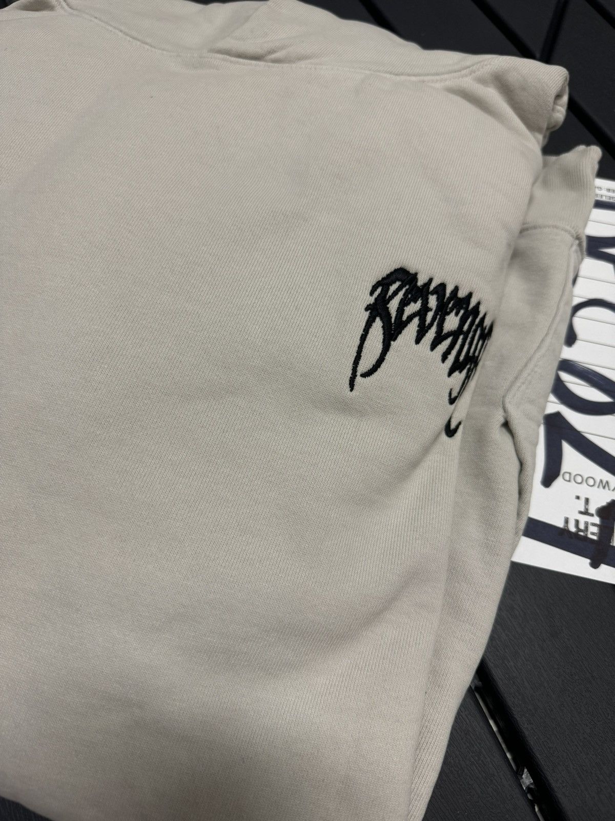 Revenge Revenge Black Embroidered Basic Hoodie Cement Size US L / EU 52-54 / 3 - 8 Thumbnail