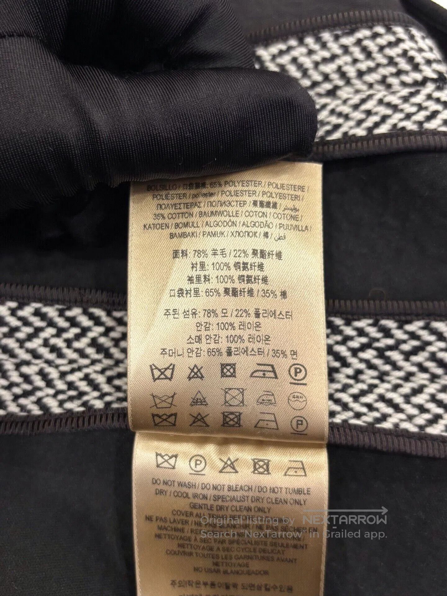 Burberry Burberry London Black White Houndstooth Wool Trench Coat. Size XXS / US 00 / IT 34 - 8 Thumbnail