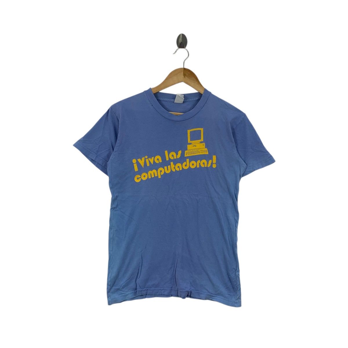 Vintage Vintage 90s VIVA LAS COMPUTADORAS Tech Tee Shirt Top Size US M / EU 48-50 / 2 - 1 Thumbnail