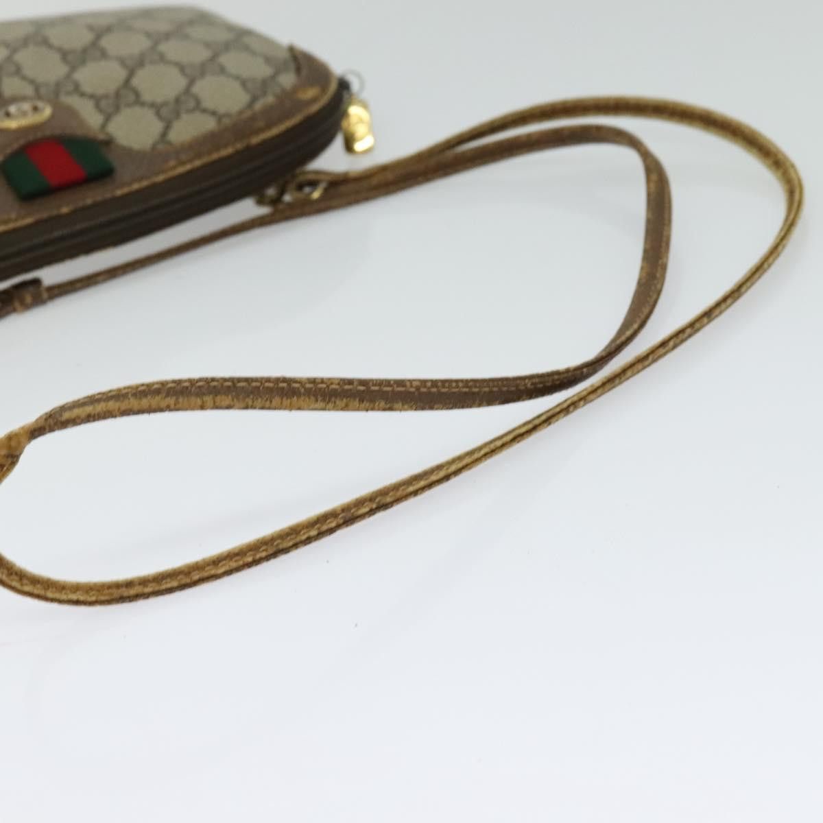 Gucci GUCCI GG Supreme Web Sherry Line Shoulder Bag Pvc Beige 904 Size ONE SIZE - 7 Thumbnail