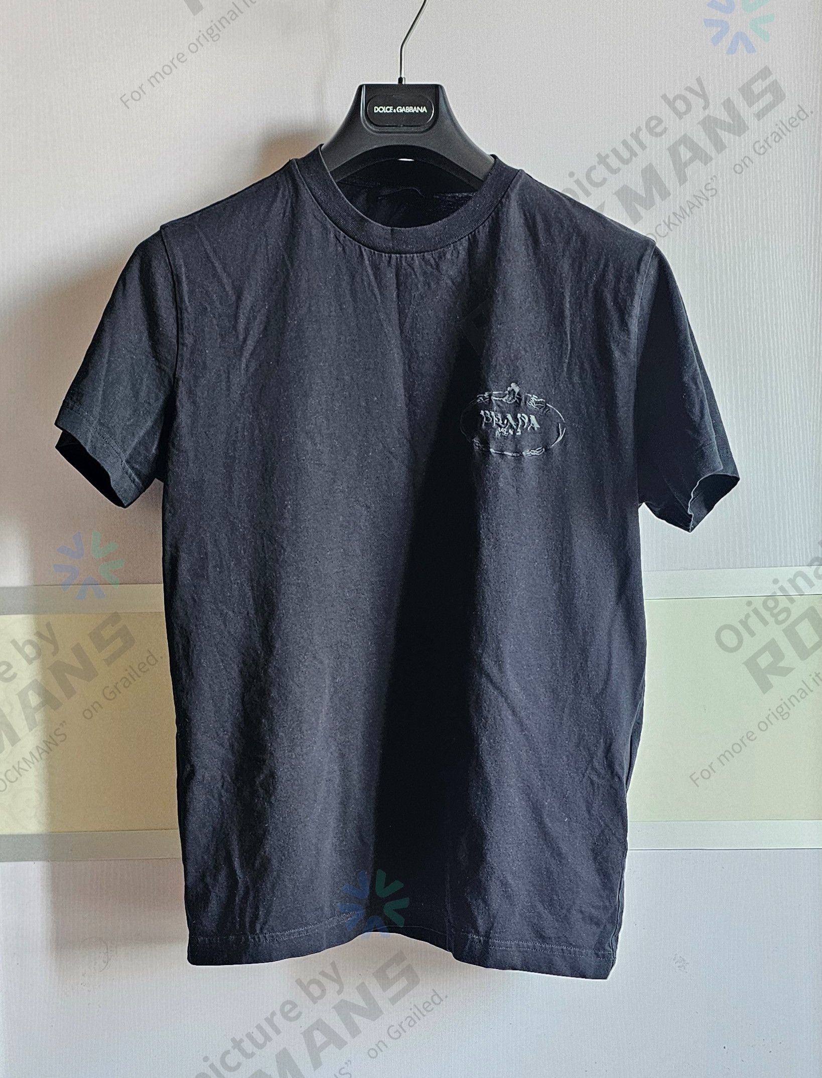 Prada PRADA 23SS Side Logo Tshirt Black Size L Size US L / EU 52-54 / 3 - 1 Thumbnail