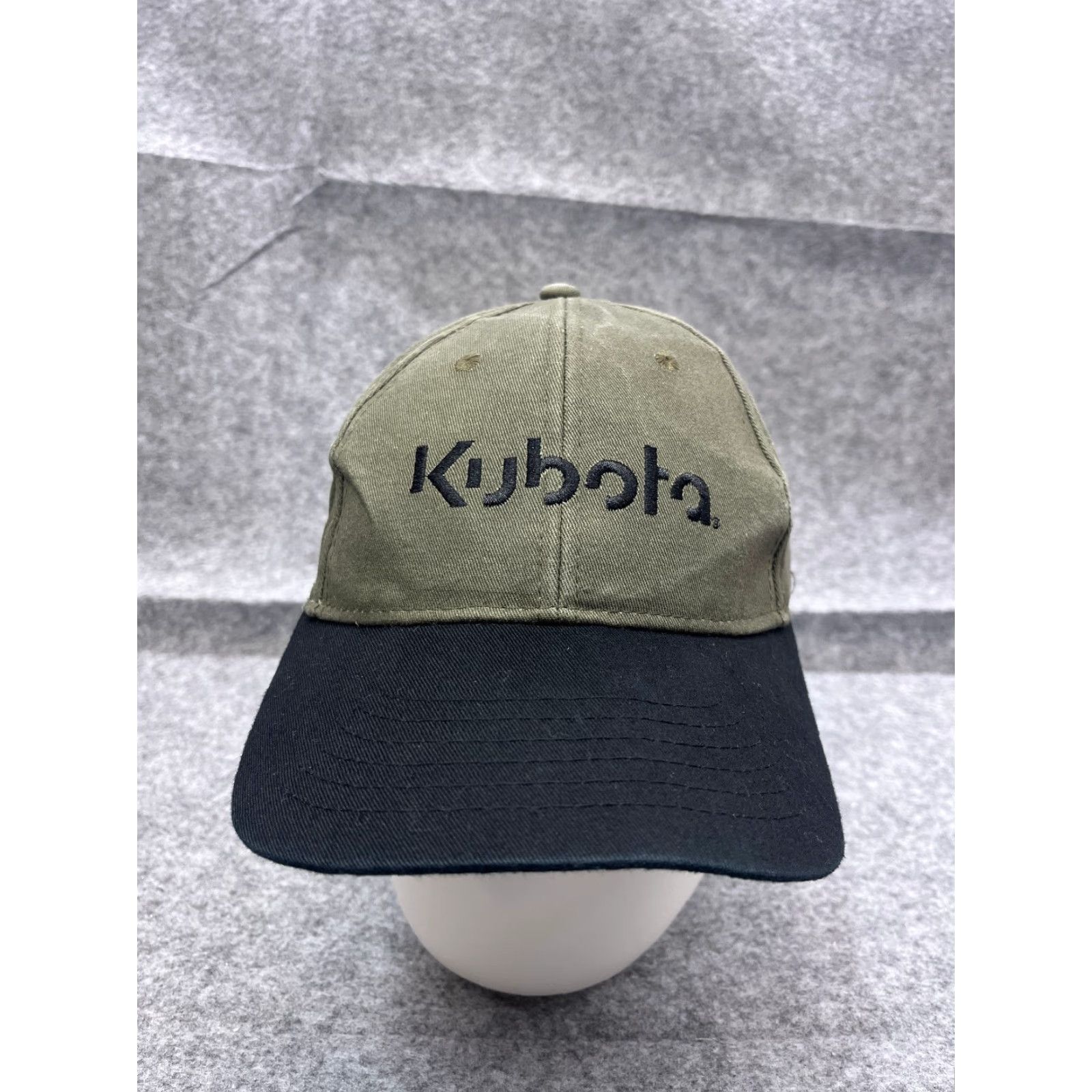 Equipment K-Products Kubota Hat Cap Strap Back Adult One Size Green Cotton Construction Equipment Baseball Cap Mens Size ONE SIZE - 2 Thumbnail