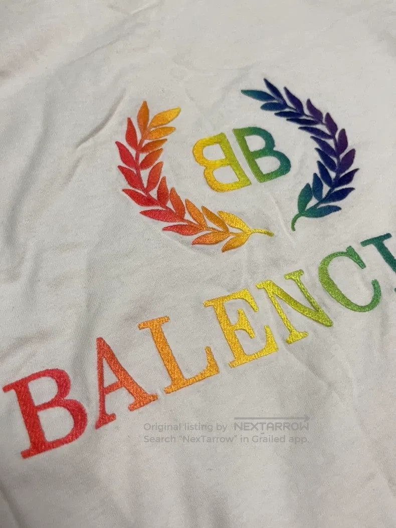 Balenciaga Balenciaga Rainbow Gradient Embroidered Rainbow Wheat Desi Size US S / EU 44-46 / 1 - 9 Thumbnail