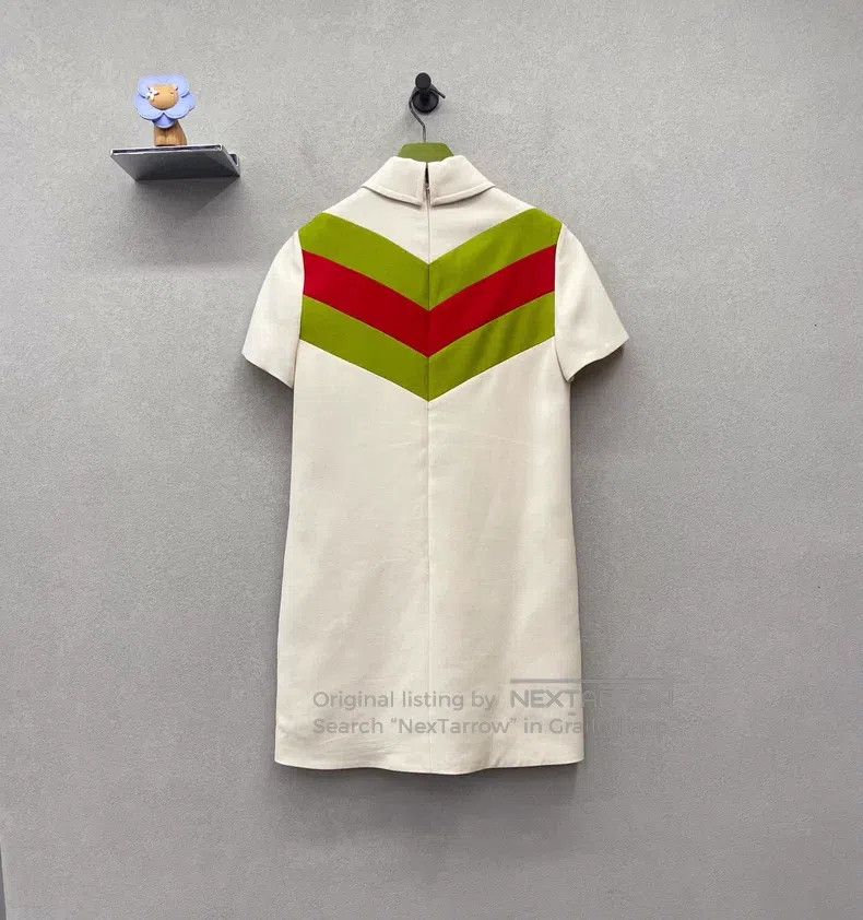 Gucci Gucci Short-sleeved dress with webbing polo collar Size XS / US 0-2 / IT 36-38 - 2 Thumbnail