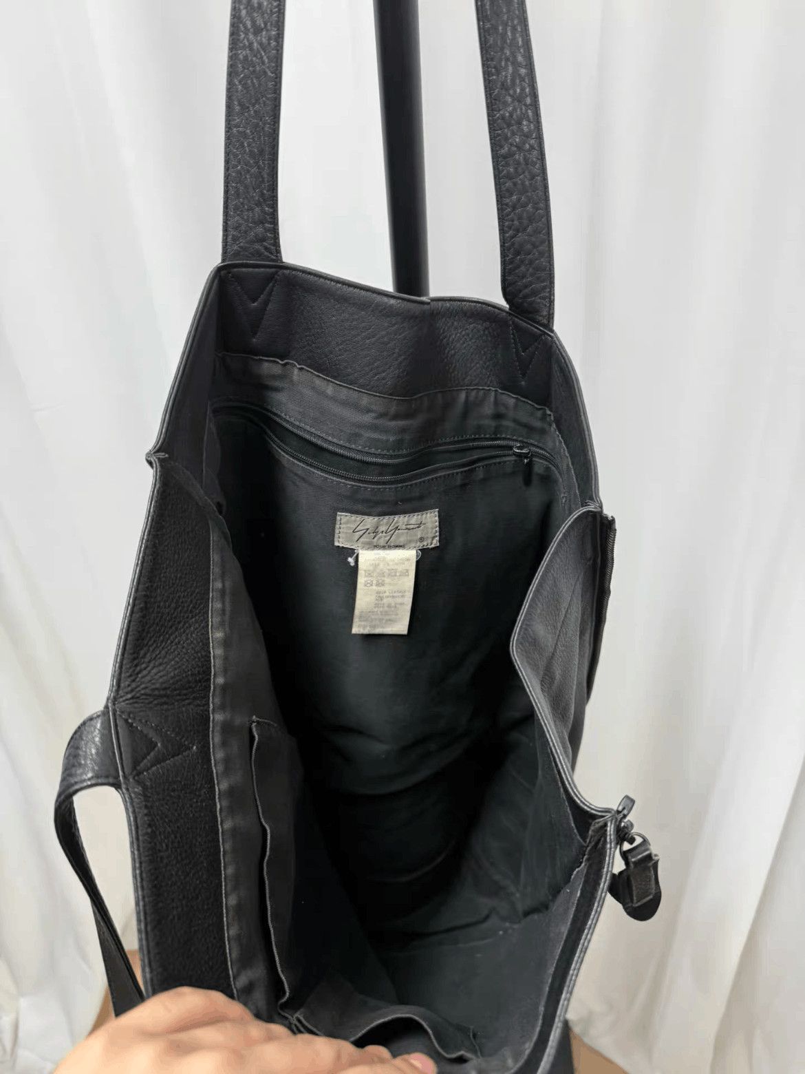 Yohji Yamamoto Yohji Yamamoto Pour Homme Logo Leather Tote Bag-2507 Size ONE SIZE - 5 Thumbnail