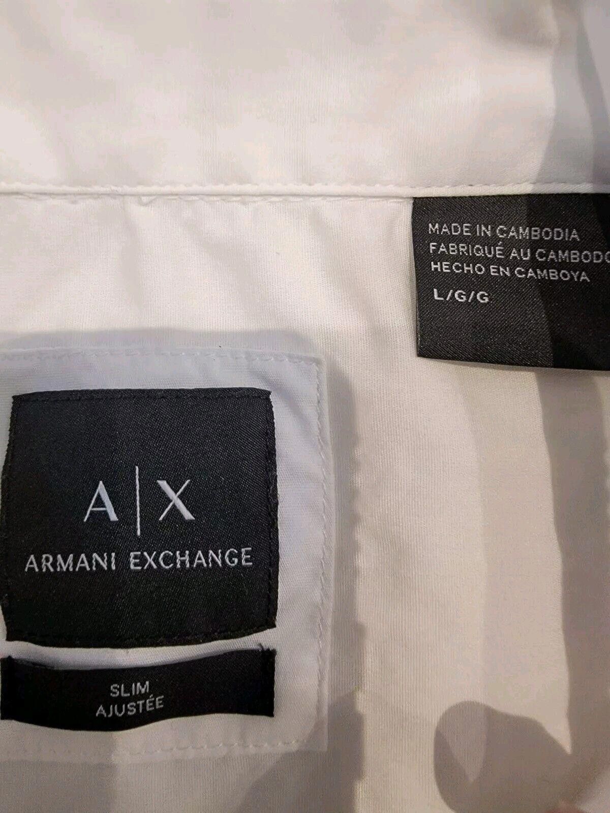 Armani Exchange Armani Exchange White Button Up Detail On Collar Size Large Size US L / EU 52-54 / 3 - 4 Thumbnail