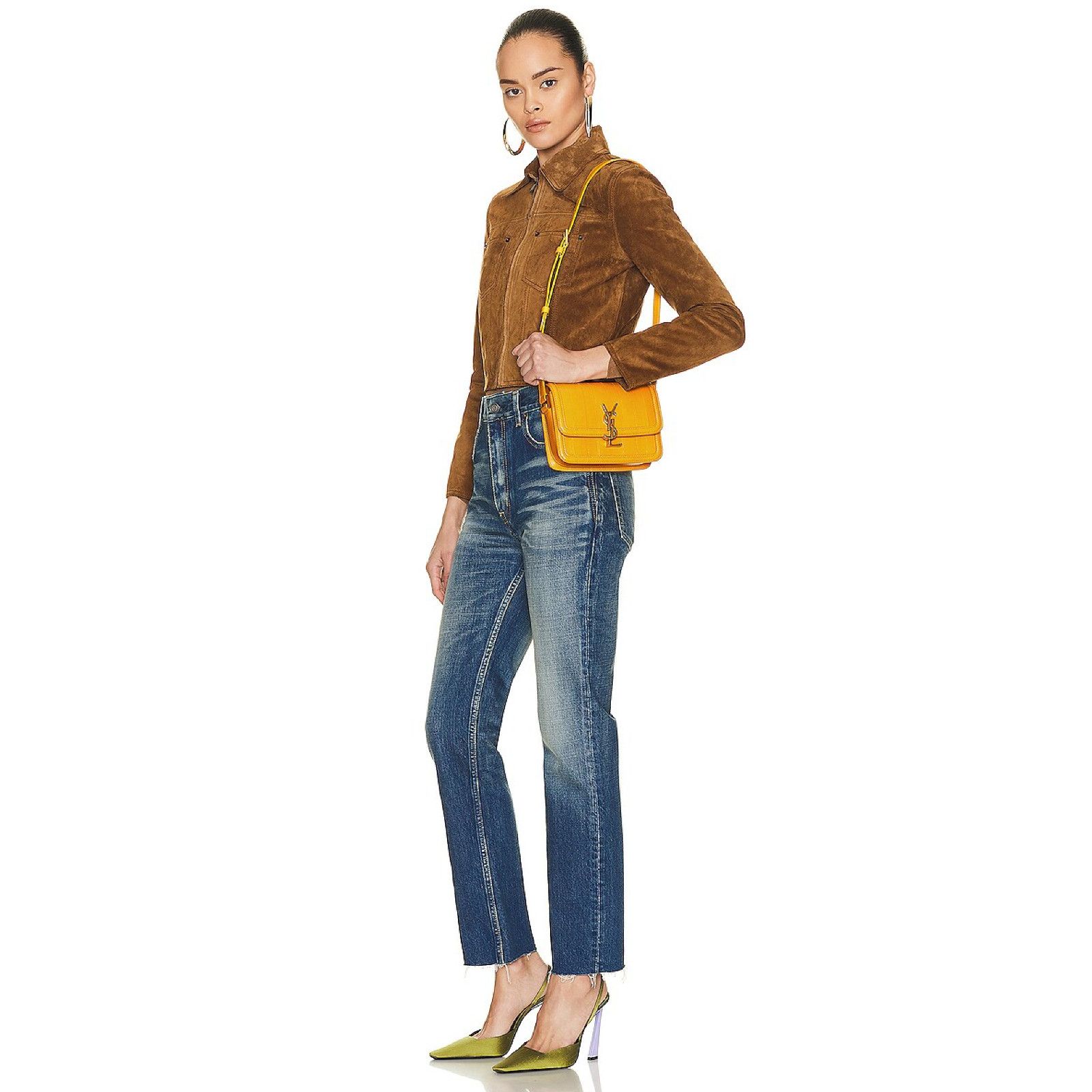 Yves Saint Laurent Saint Laurent Yellow Leather Satchel Shoulder Bag Size ONE SIZE - 5 Thumbnail