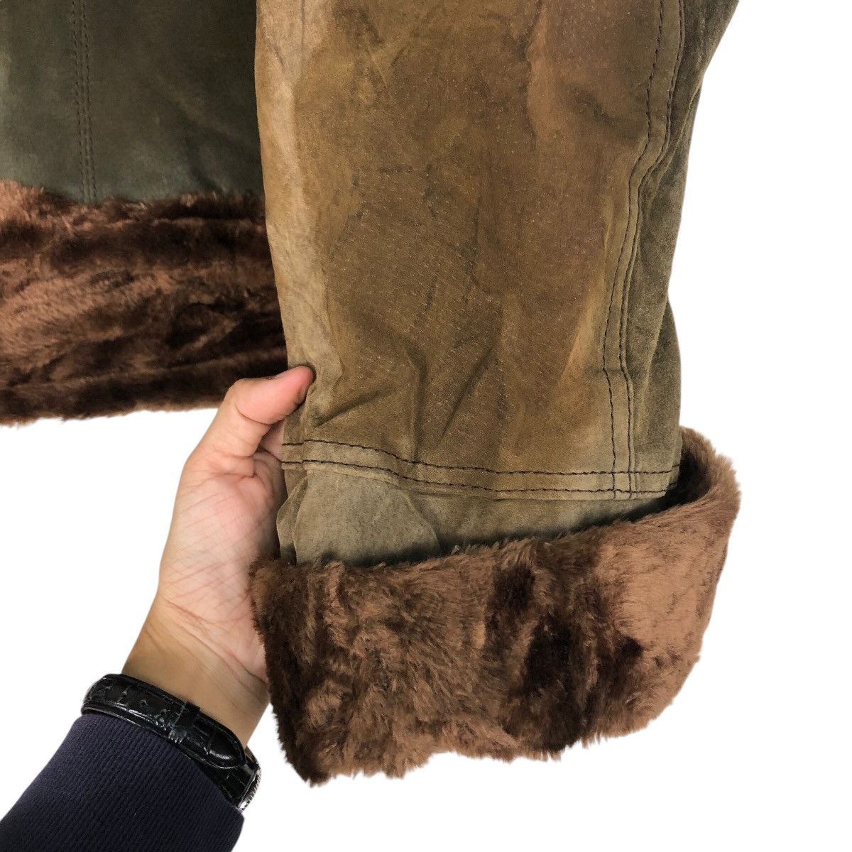 Designer 📌Doux tisow Femme Mink Fur Lining Cardigan Jacket Size US M / EU 48-50 / 2 - 16 Thumbnail