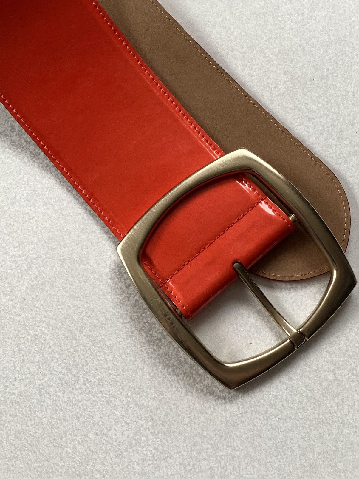 Chanel 🔥SS08 Chanel by Karl Lagerfeld Patent Leather Wide Belt Size ONE SIZE - 8 Thumbnail