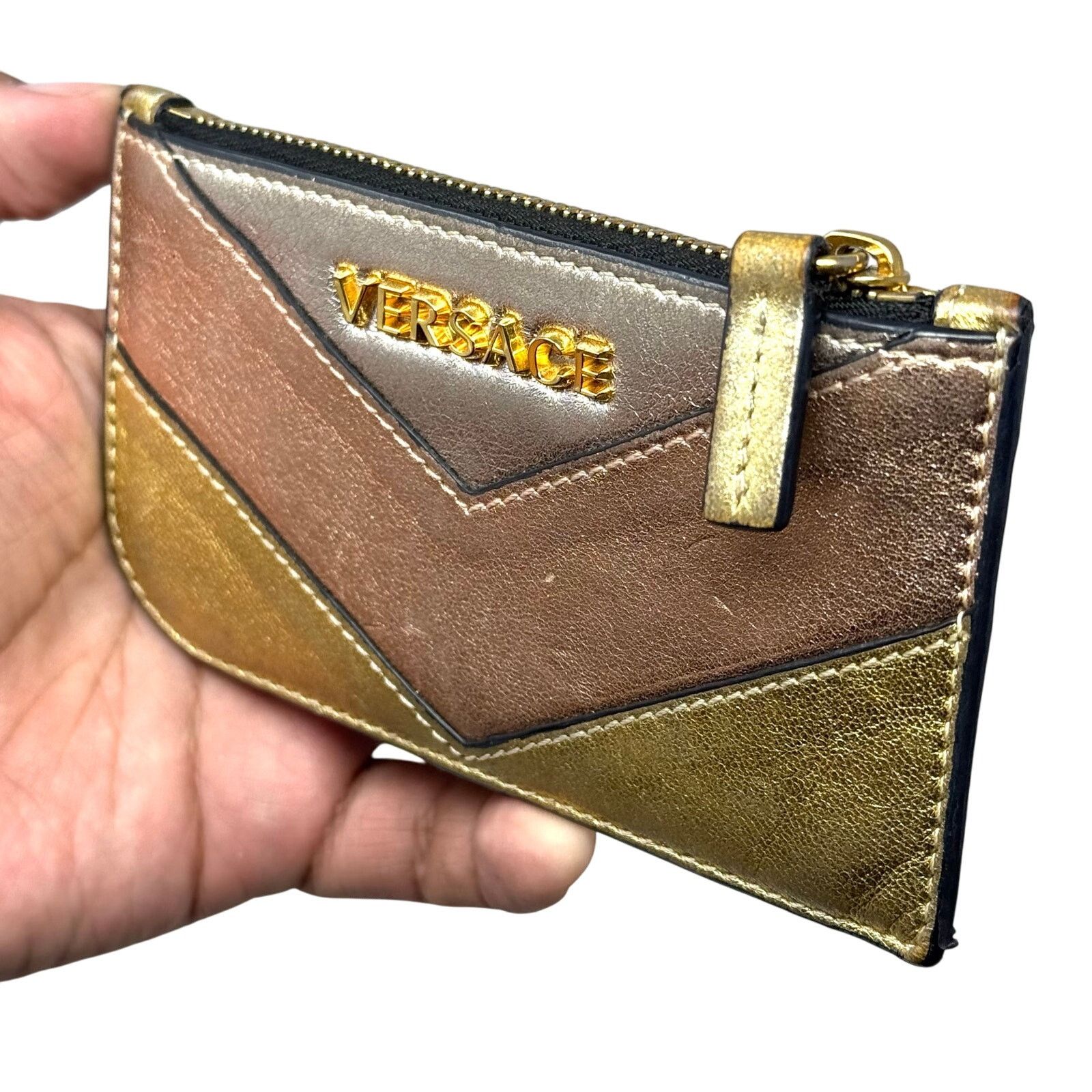 Versace Versace Metallic Zipper Wallet Size ONE SIZE - 7 Thumbnail