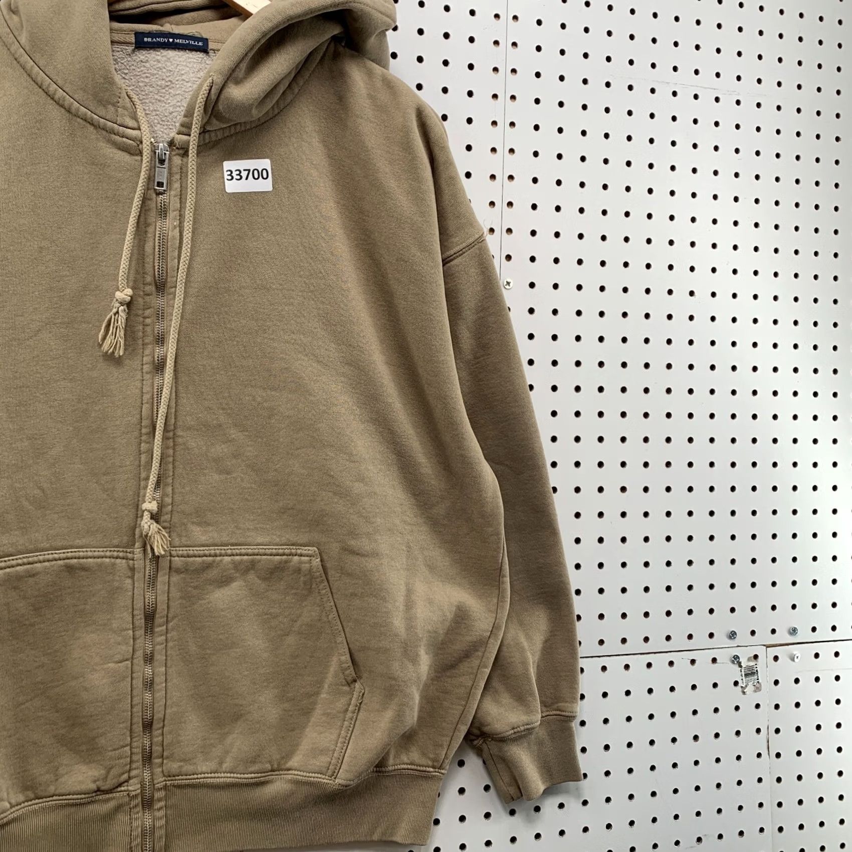 Brandy Melville Brandy Melville Hoodie Zip Womens One Size Brown Long Sleeve 27x27 Size ONE SIZE - 4 Thumbnail
