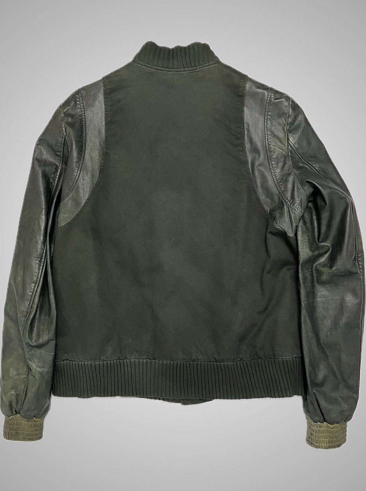 Balmain DECARNIN Balmain SS11 LEATHER AND CANVAS Teddy Jacket RARE Size US M / EU 48-50 / 2 - 3 Thumbnail