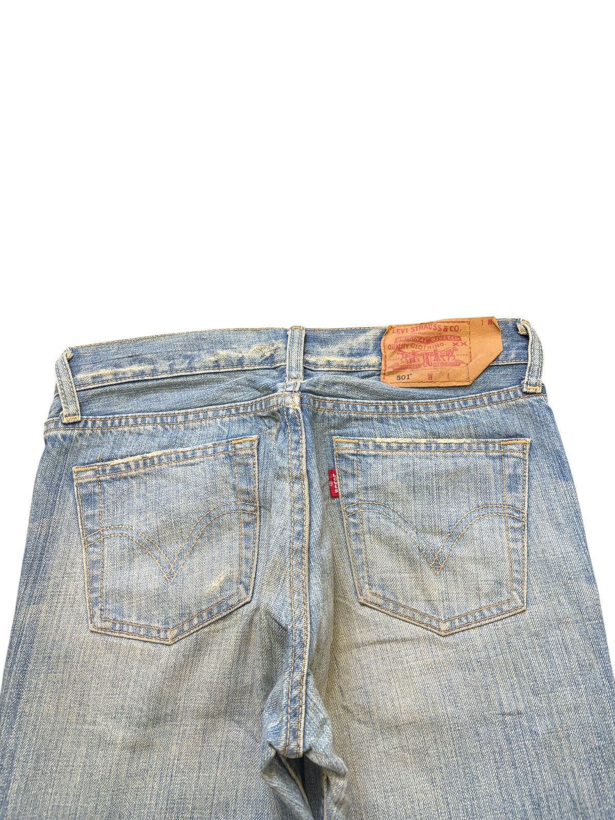 Levi's Vintage 90s Levis 501 Rusty Wash Distressed Jeans Size 27" / US 4 / IT 40 - 4 Thumbnail