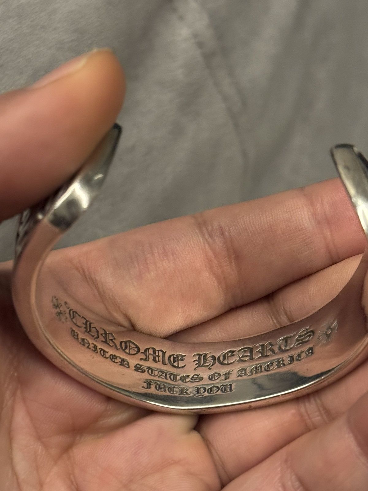 Chrome Hearts Chrome hearts scroll logo bangle Size ONE SIZE - 13 Thumbnail
