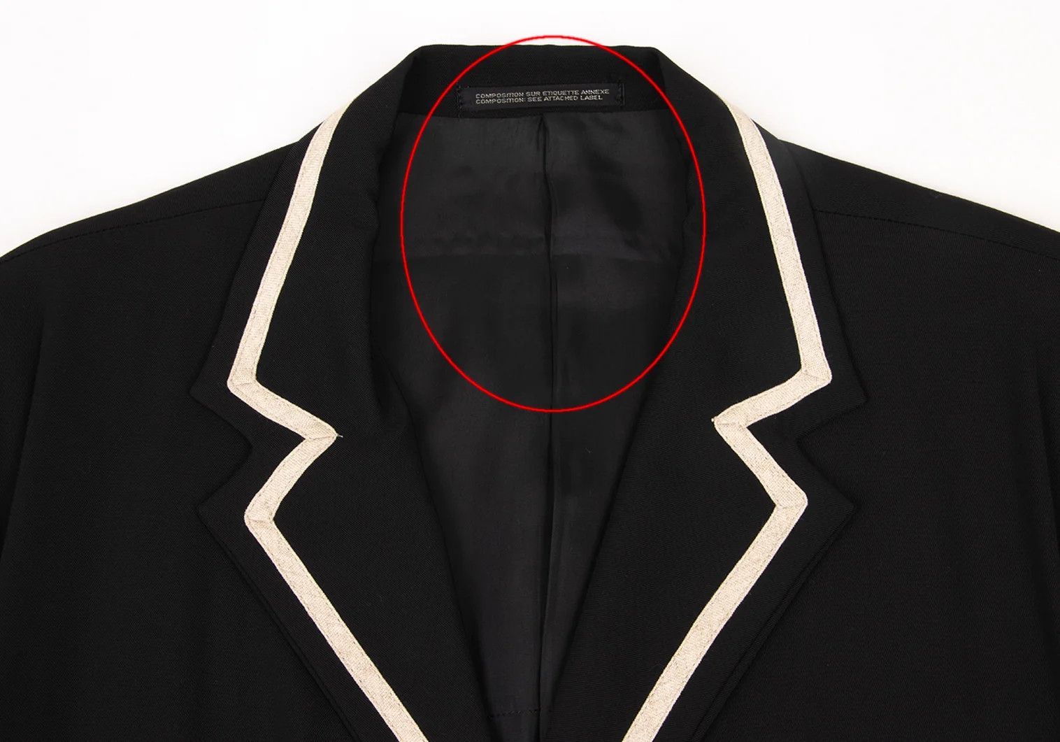 Yohji Yamamoto Yohji Yamamoto Wool Gabardine Jacket Black Beige M Size US M / EU 48-50 / 2 - 4 Thumbnail