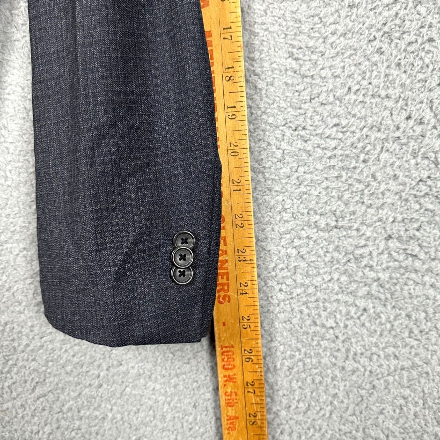 Banana Republic Banana Republic Wool Blend Blazer Sport Coat Mens 40S Blue Tailored Fit 2 Button Jacket Short Notch Lapel Formal Office Business Suit Ready Mens Size 40R - 6 Thumbnail