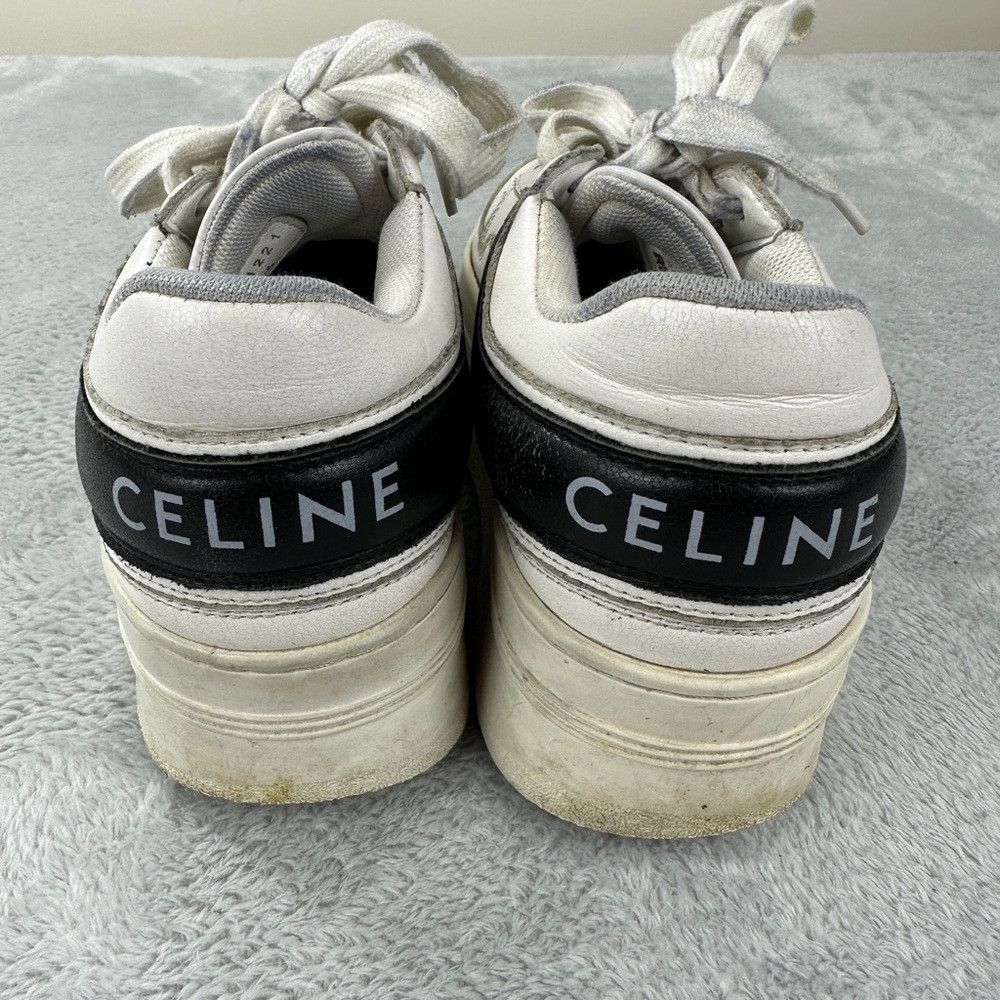 Celine CELINE white Leather Block Platform Sneakers Women’s Size 3 Size US 6 / IT 36 - 8 Thumbnail