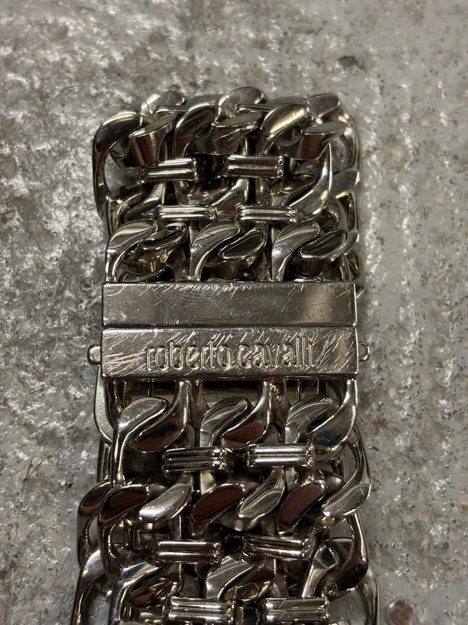 Roberto Cavalli Roberto Cavalli Cuban Chain Grey Watch Size ONE SIZE - 9 Thumbnail