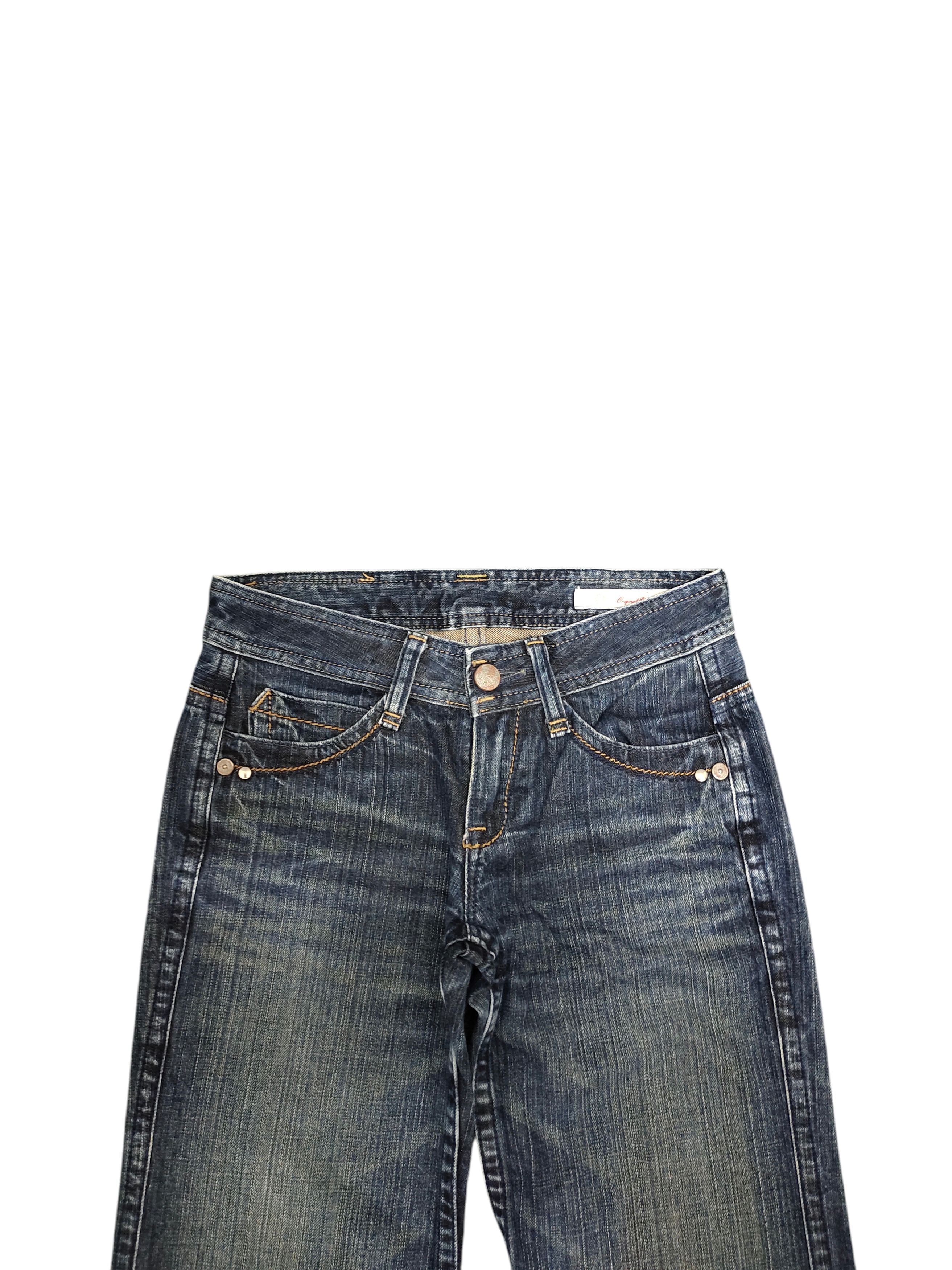Le Grande Bleu (L.G.B.) Flare Jeans Brappers Embroidered Denim Bootcut Low Rise Size US 27 - 9 Thumbnail
