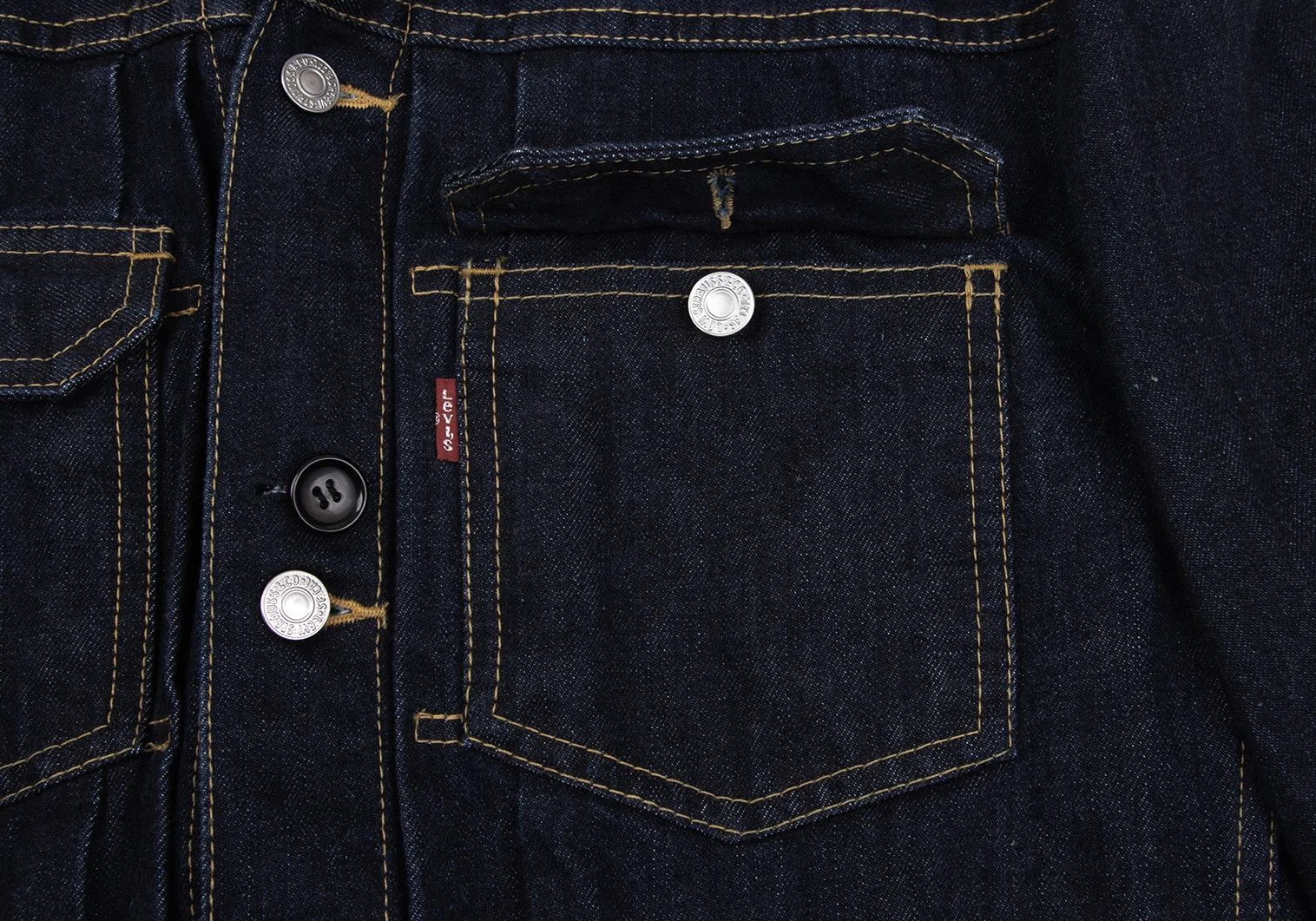 Junya Watanabe Indigo Denim Jacket with Leather Patch Pocket, Size M Size US M / EU 48-50 / 2 - 6 Thumbnail