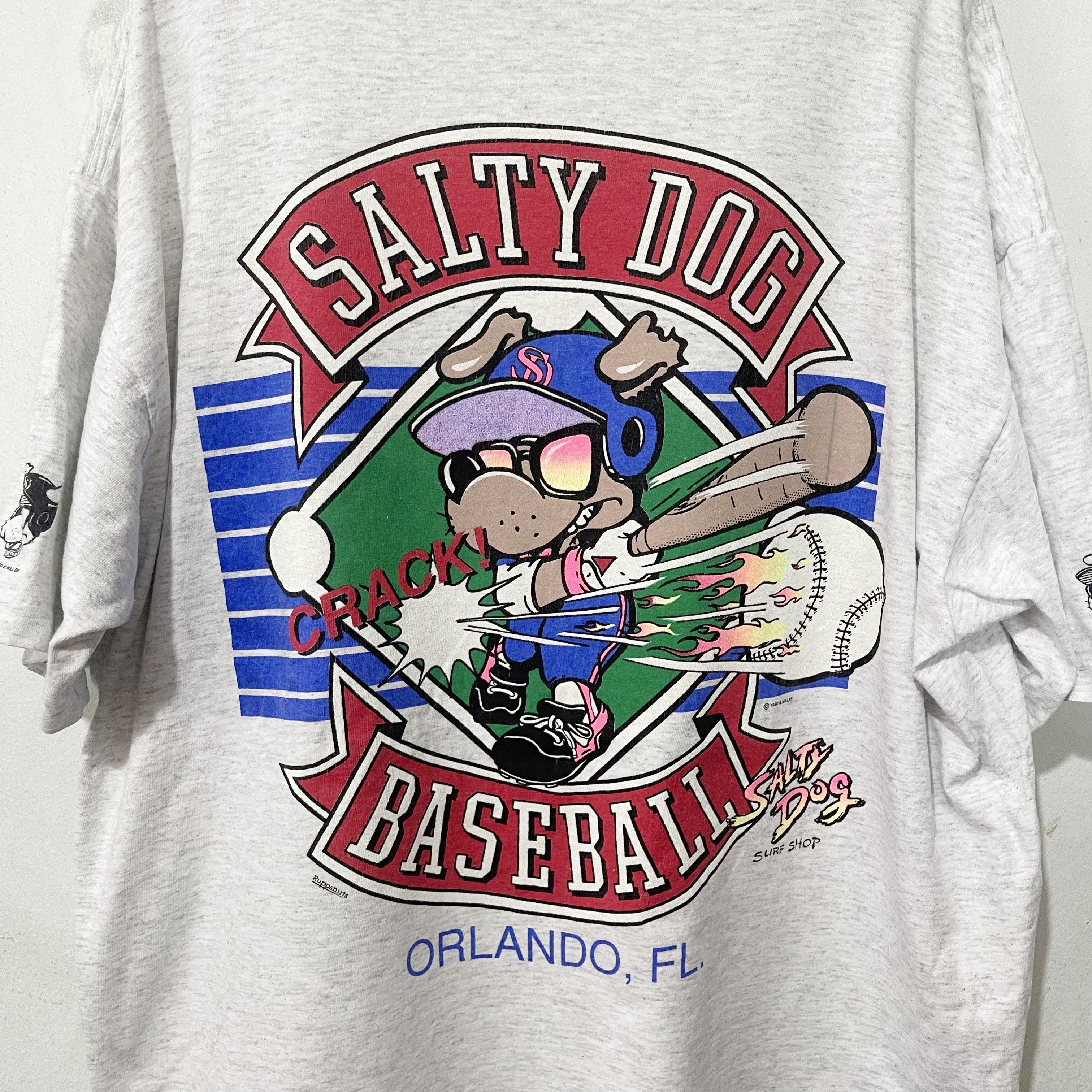 Vintage Vintage 90s Salty Dog Baseball T-Shirt Size US XL / EU 56 / 4 - 2 Thumbnail