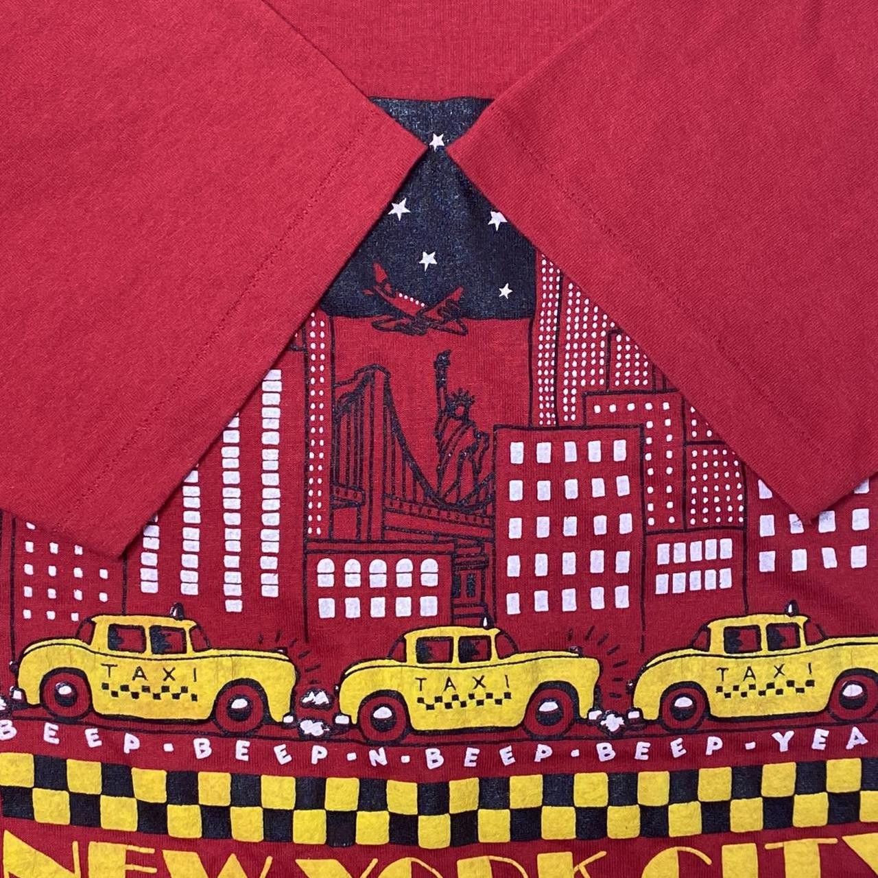 Jerzees Vintage NYC Taxi Cabs Red Destination Tee Size Large Size US L / EU 52-54 / 3 - 3 Thumbnail
