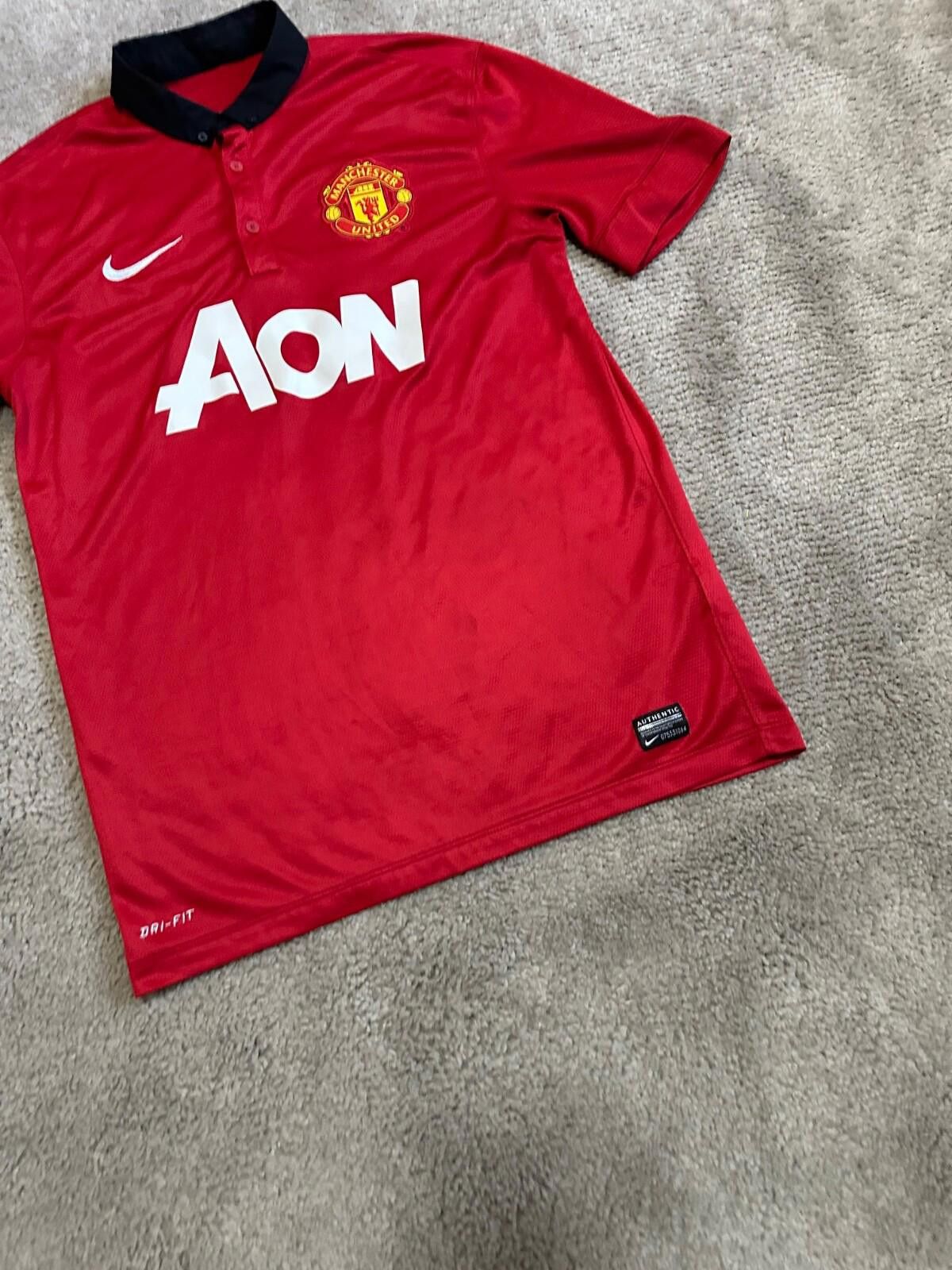 Nike ROONEY #10 MANCHESTER UNITED 2013/14 FOOTBALL SHIRT SOCCER Size US M / EU 48-50 / 2 - 2 Thumbnail
